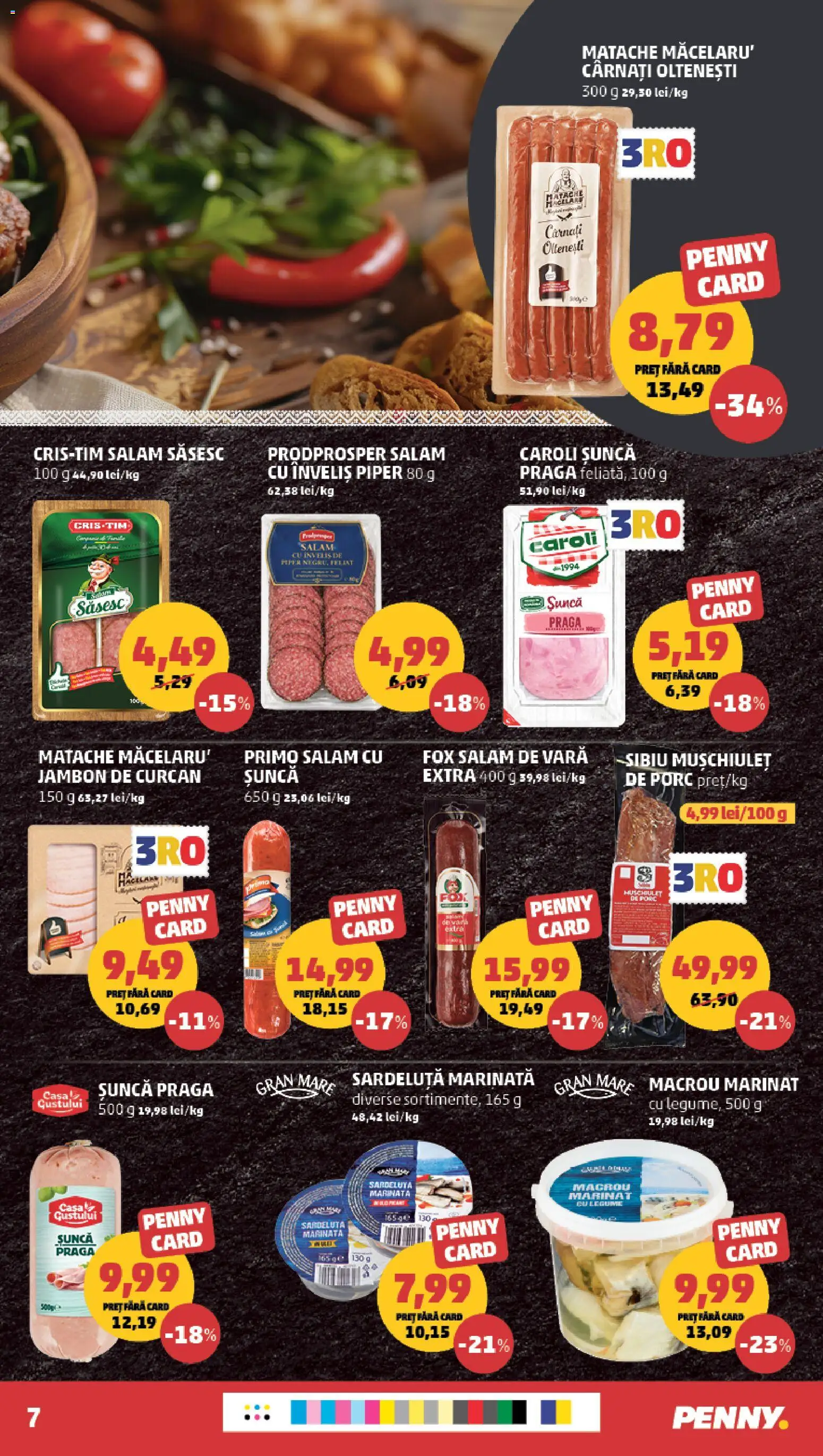 Noul catalog PENNY – valabil de la 15.04.2026 | Pagină: 7 | Produse: Salam, Șuncă, Piper, Cârnați