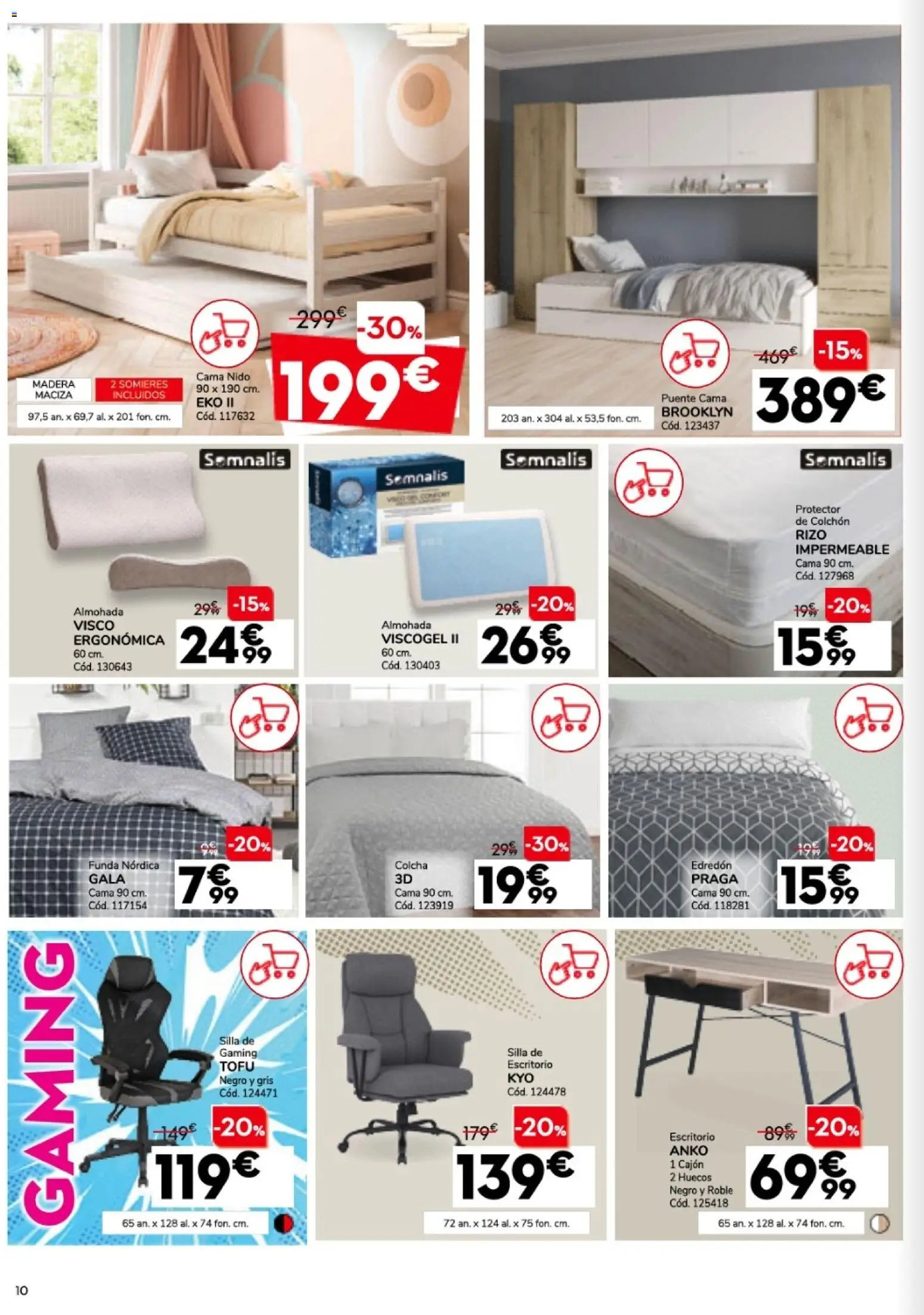 Conforama folleto │ válido desde el 30.04.2026 | Página: 10 | Productos: Edredón, Cama, Colcha, Silla
