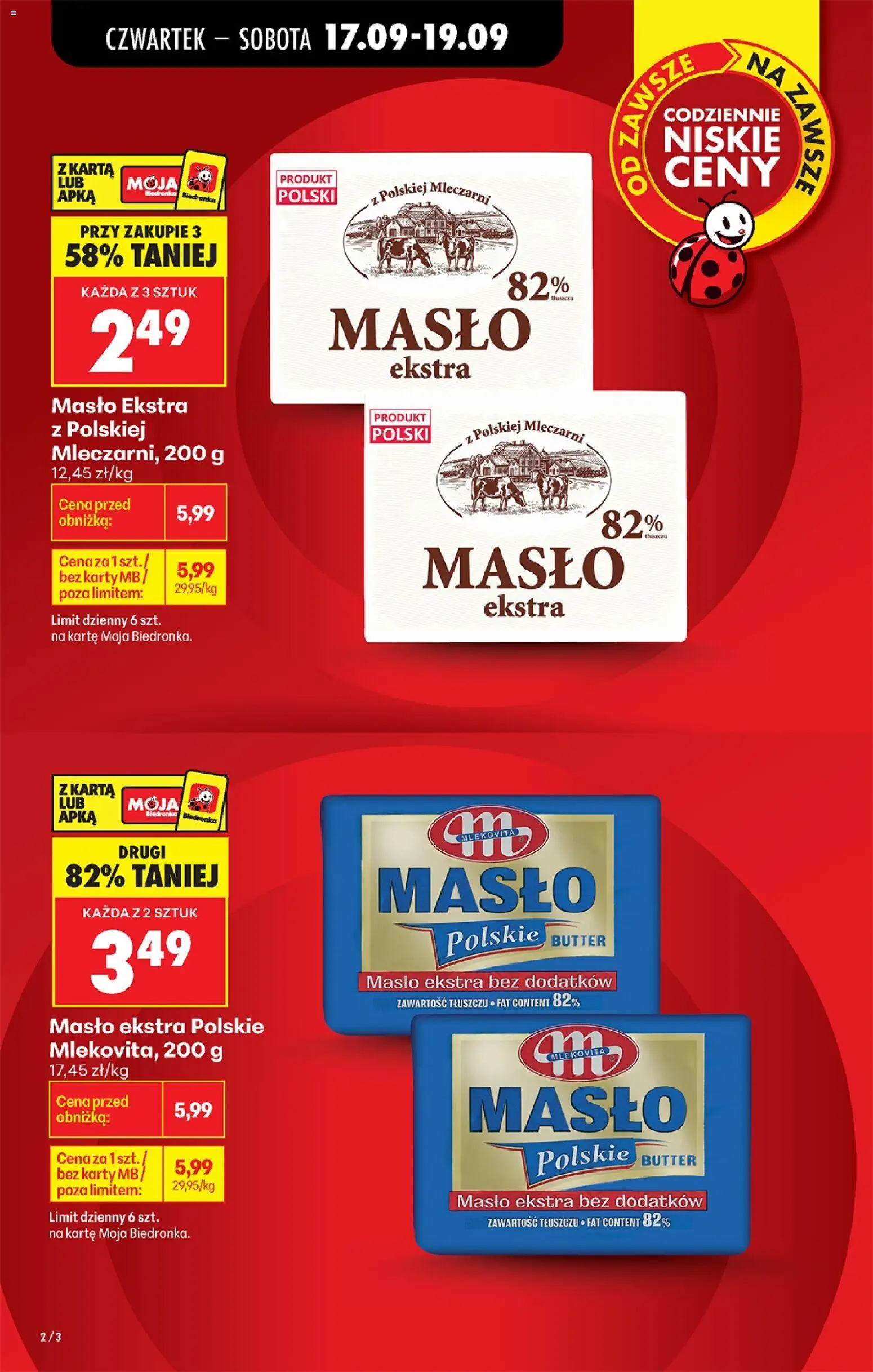 Biedronka gazetka od czwartku od 17.09.2026 | Strona: 10 | Produkty: Karta, Masło Polskie, Masło