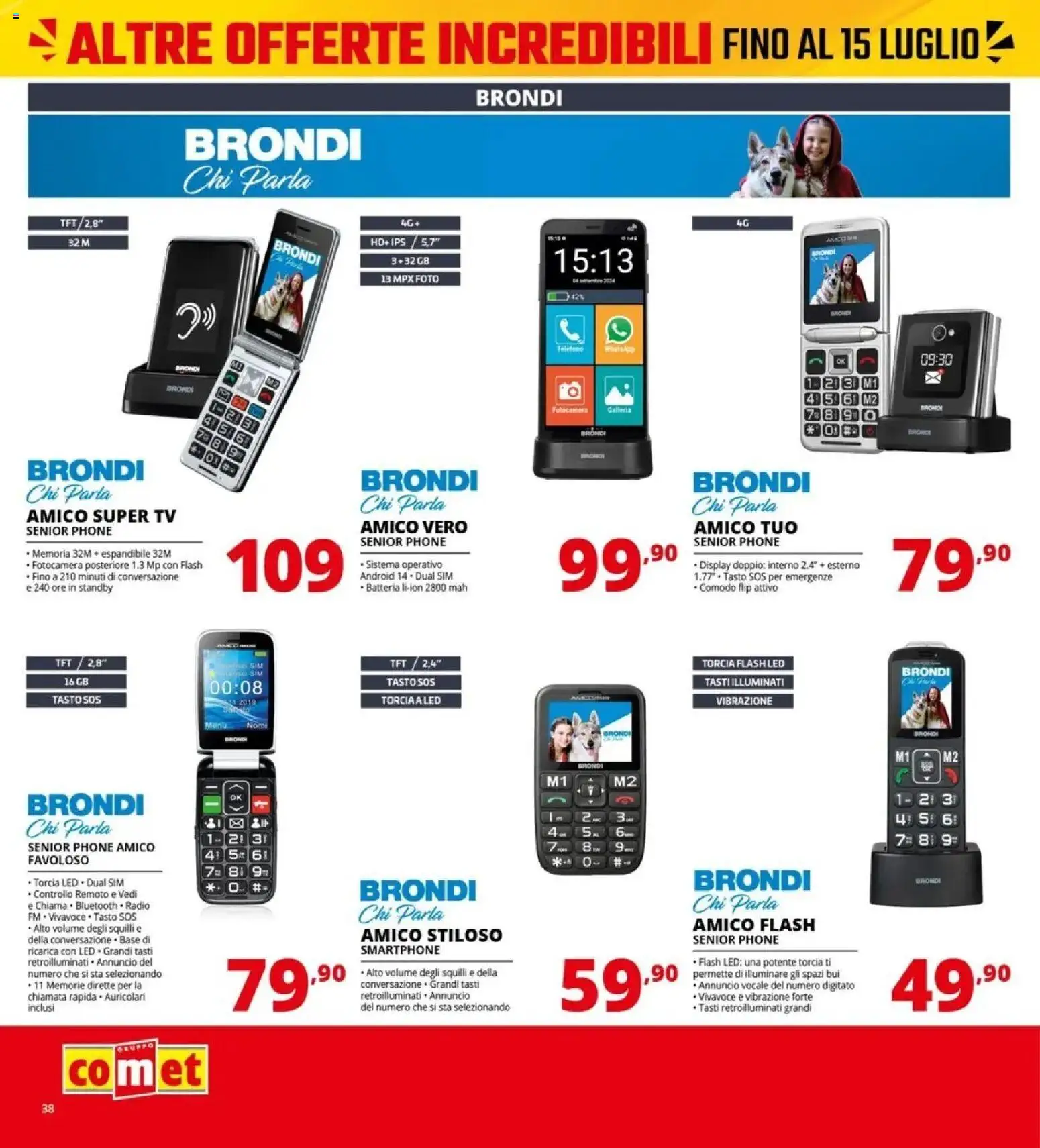 Volantino Comet del 03/07/2026 | Pagina: 38 | Prodotti: Auricolari, Smartphone, TV, Radio