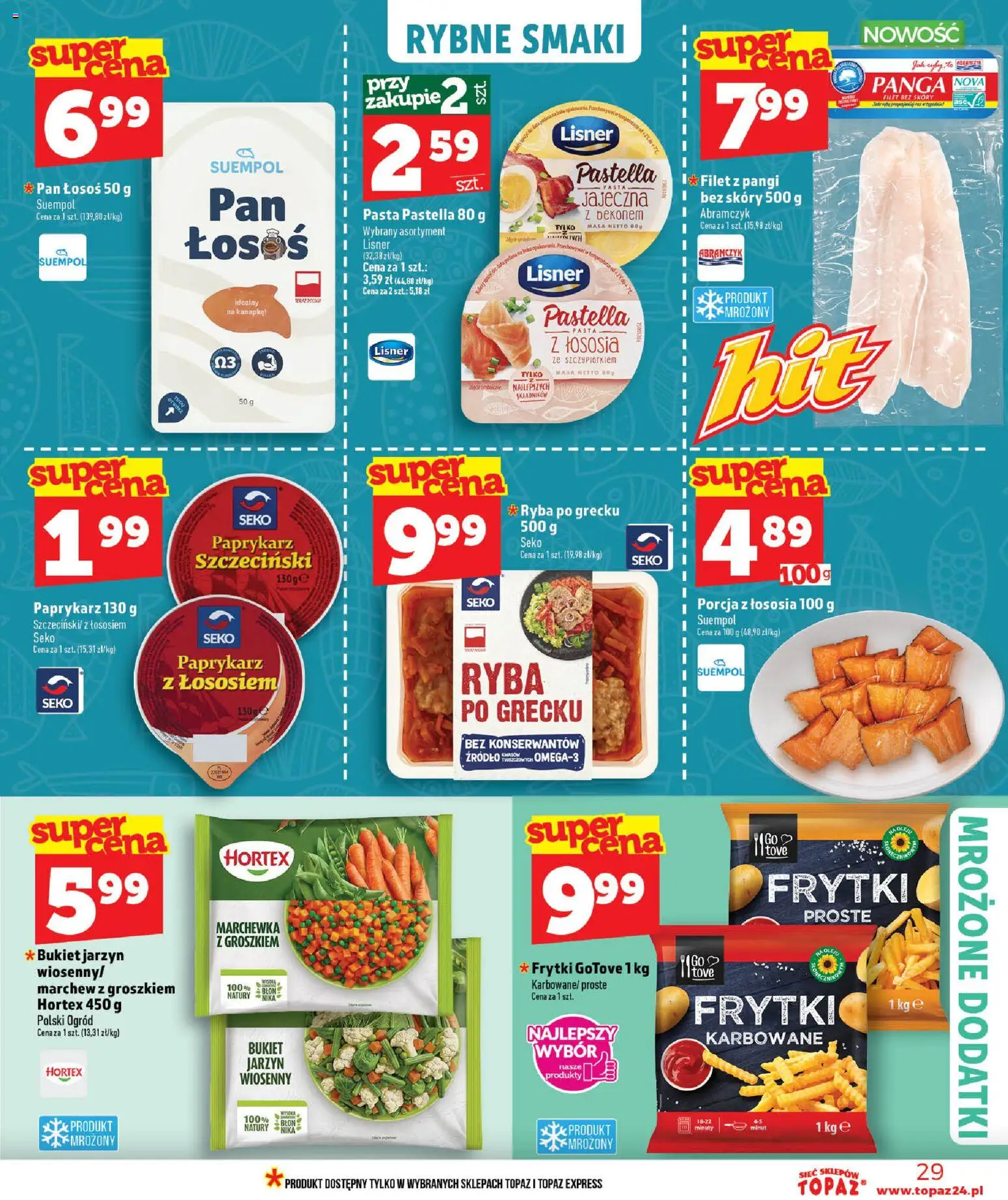Topaz gazetka od 18.06.2026 | Strona: 29 | Produkty: Paprykarz, Ryba po grecku, Marchewka, Ryba