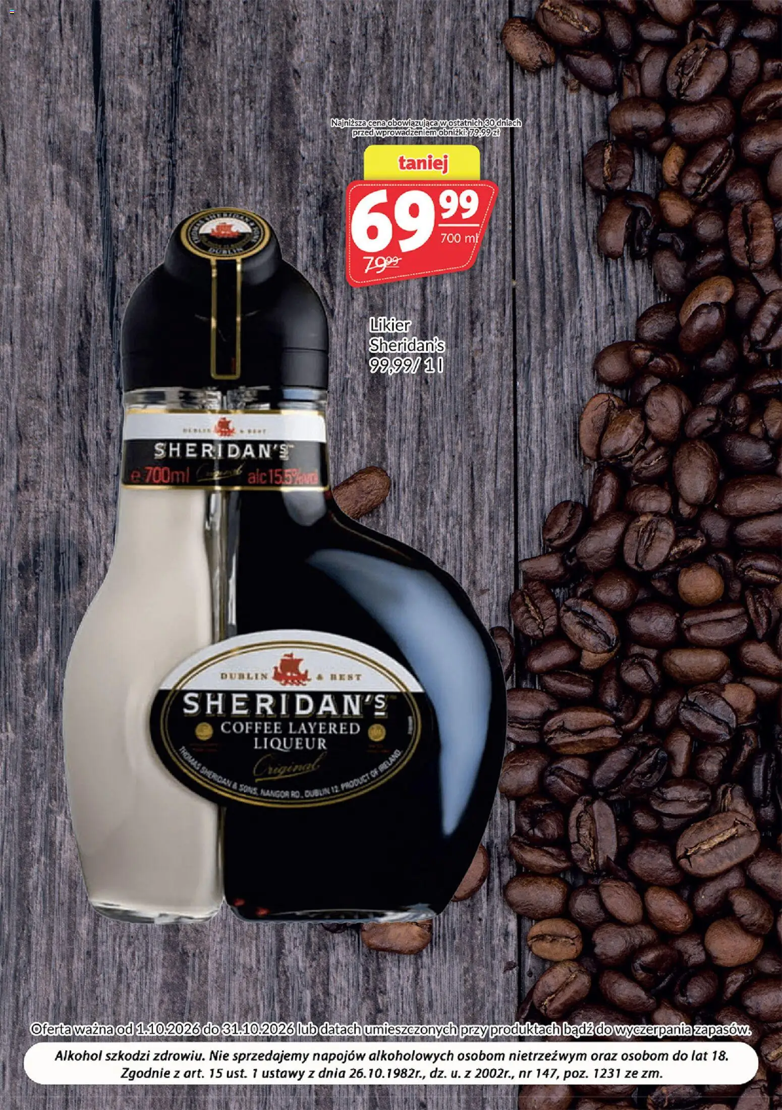 Prim Market gazetka - Oferta alkoholowa od 01.10.2026 | Strona: 2 | Produkty: Sheridan's, Likier Sheridan's, Alkohol, Sól