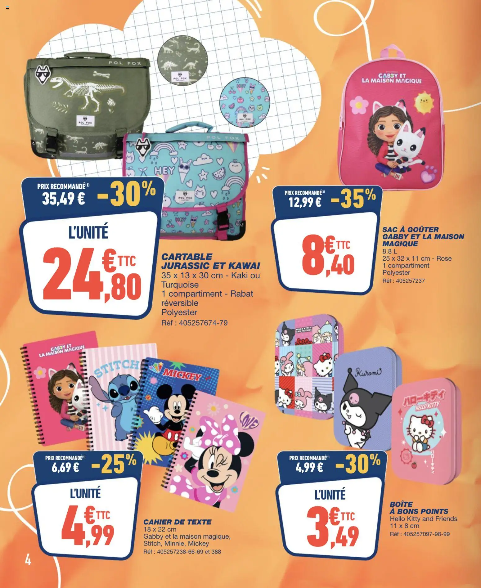 {H1} | Page: 4 | Produits: Sac, Kaki, Cartable