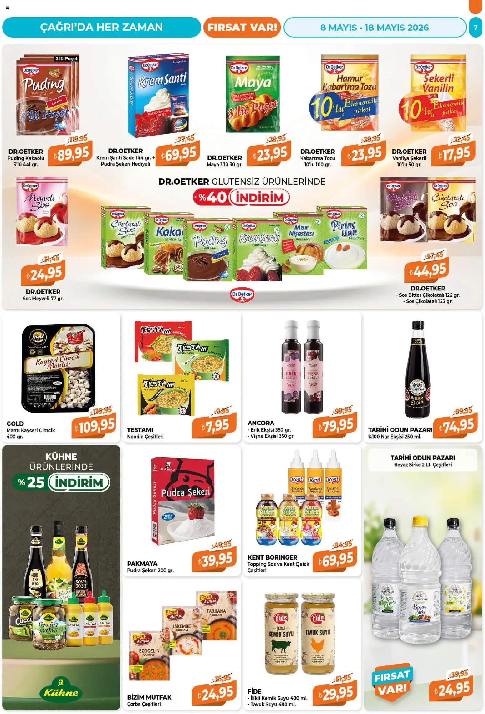 Çağrı Market Katalog - 08.05.2026 tarihinden itibaren geçerlidir | Sayfa: 7 | Ürünler: Tavuk suyu, Hardal, Pirinç, Nar