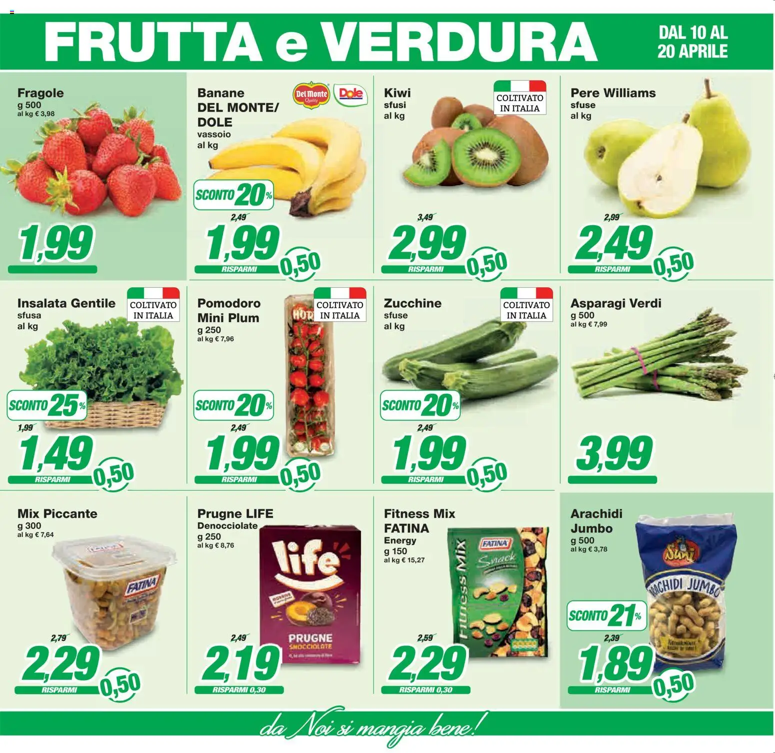 Volantino Prix del 10.04.2026 | Pagina: 10 | Prodotti: Banane, Fragole, Frutta, Vassoio