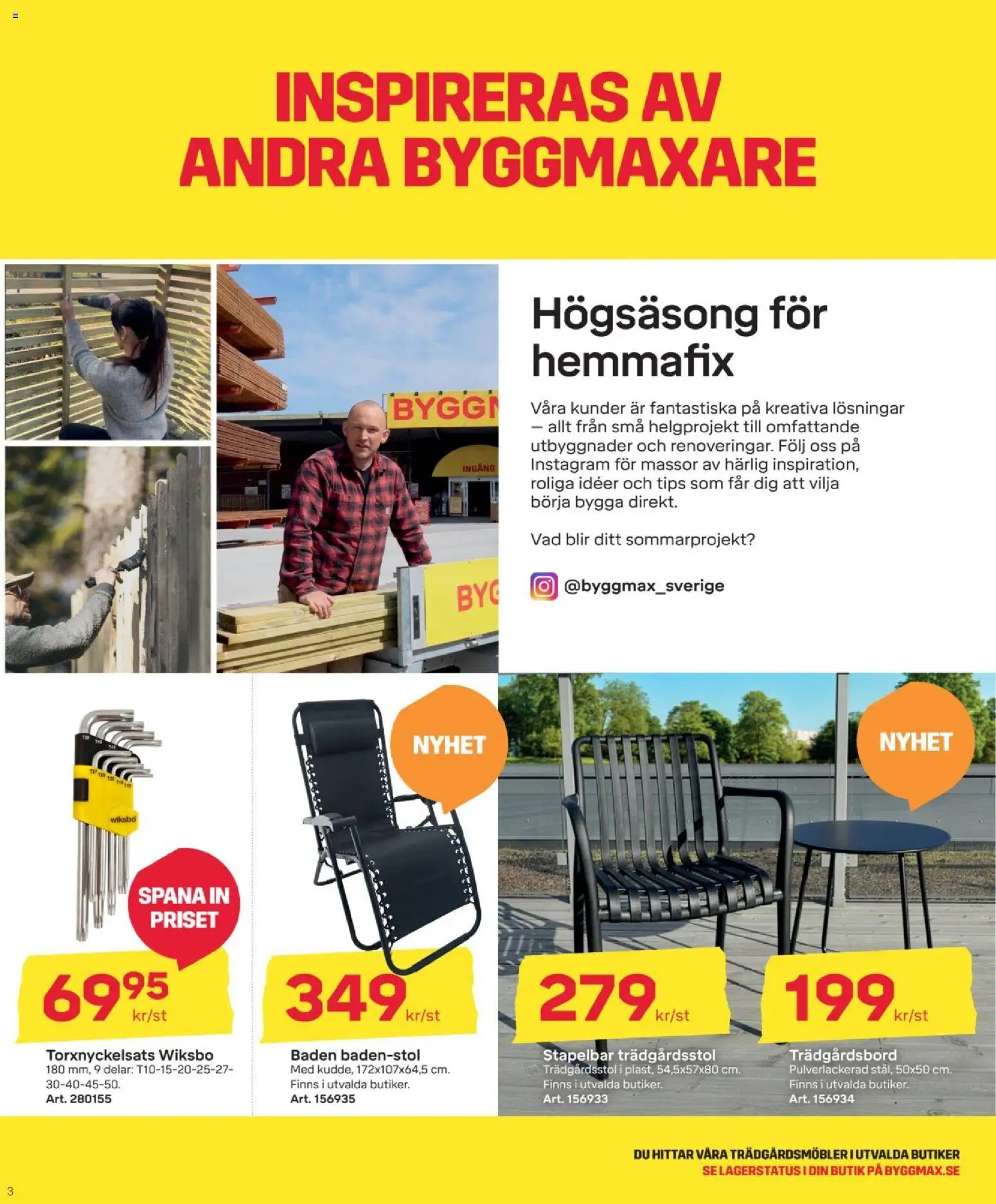 ByggMax reklamblad aktuell från 26/06/2026 | Sida: 2 | Produkter: Trädgårdsmöbler