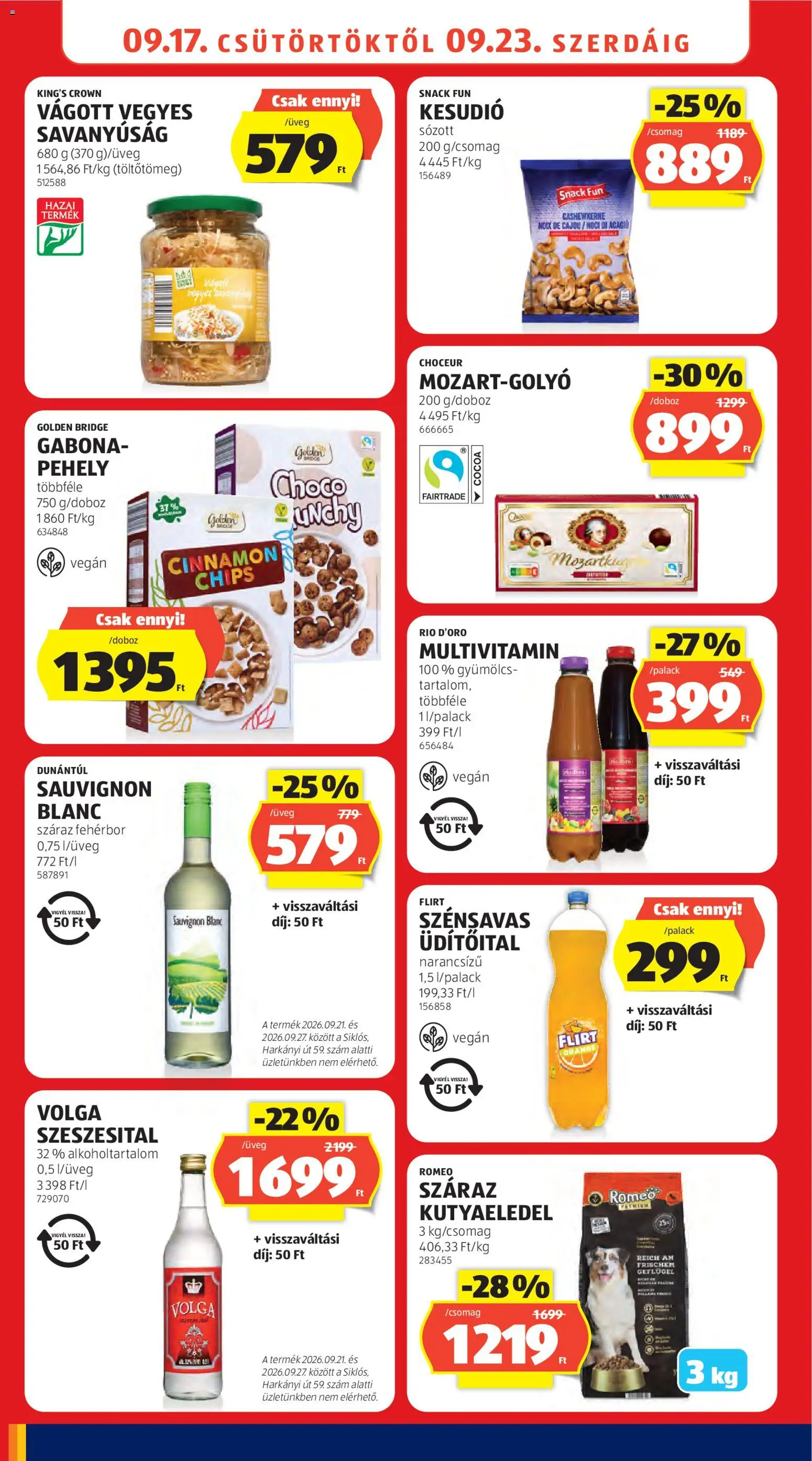 Aldi akciós ujság - amely érvényes a következő dátumtól: 2026.09.17. | Oldal: 12 | Termékek: Chips, Kesudió, Choceur, Multivitamin