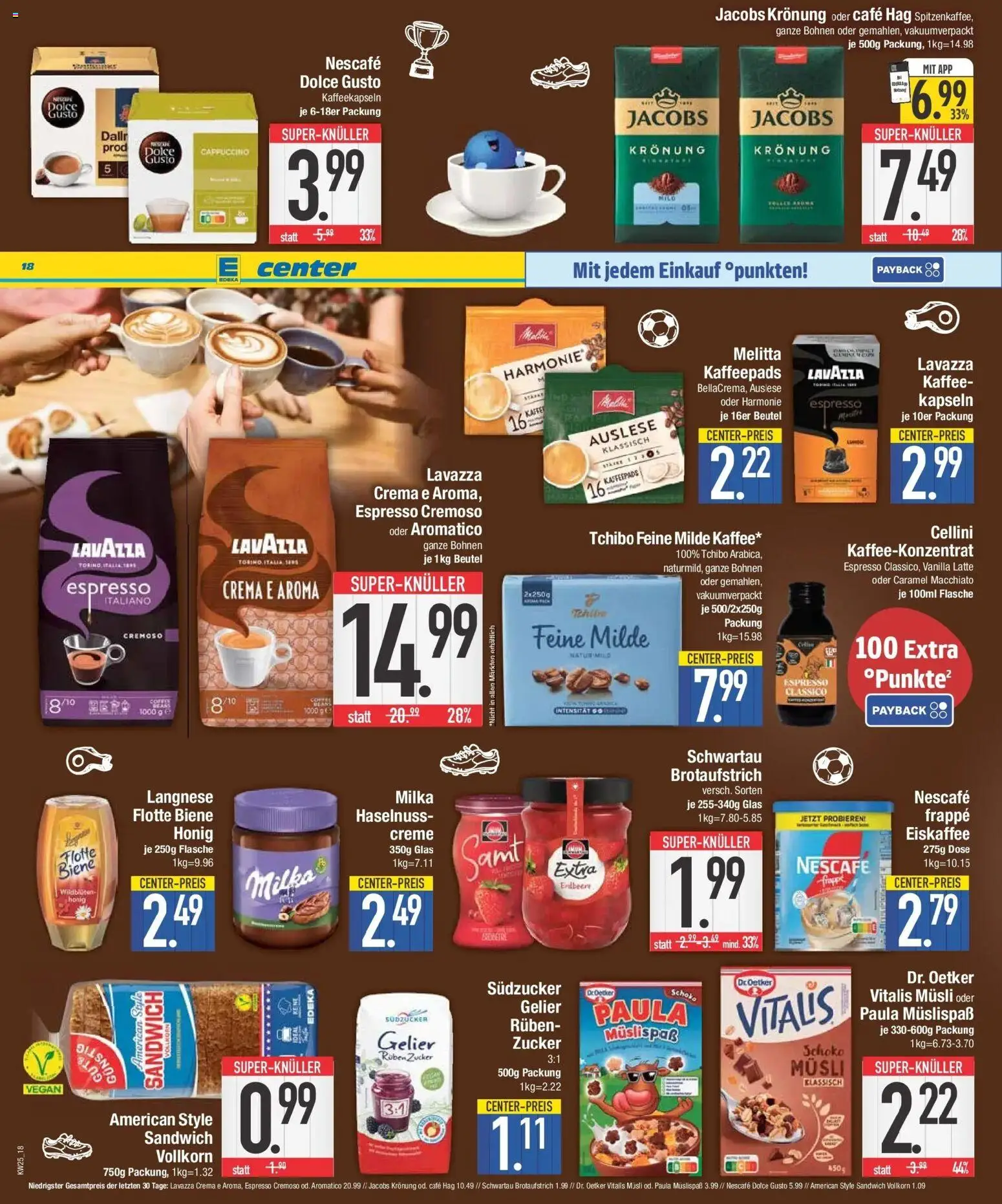 E center Prospekt München – gültig ab 15.06.2026 | Seite: 18 | Produkte: Langnese, Kaffee, Creme, Dolce gusto