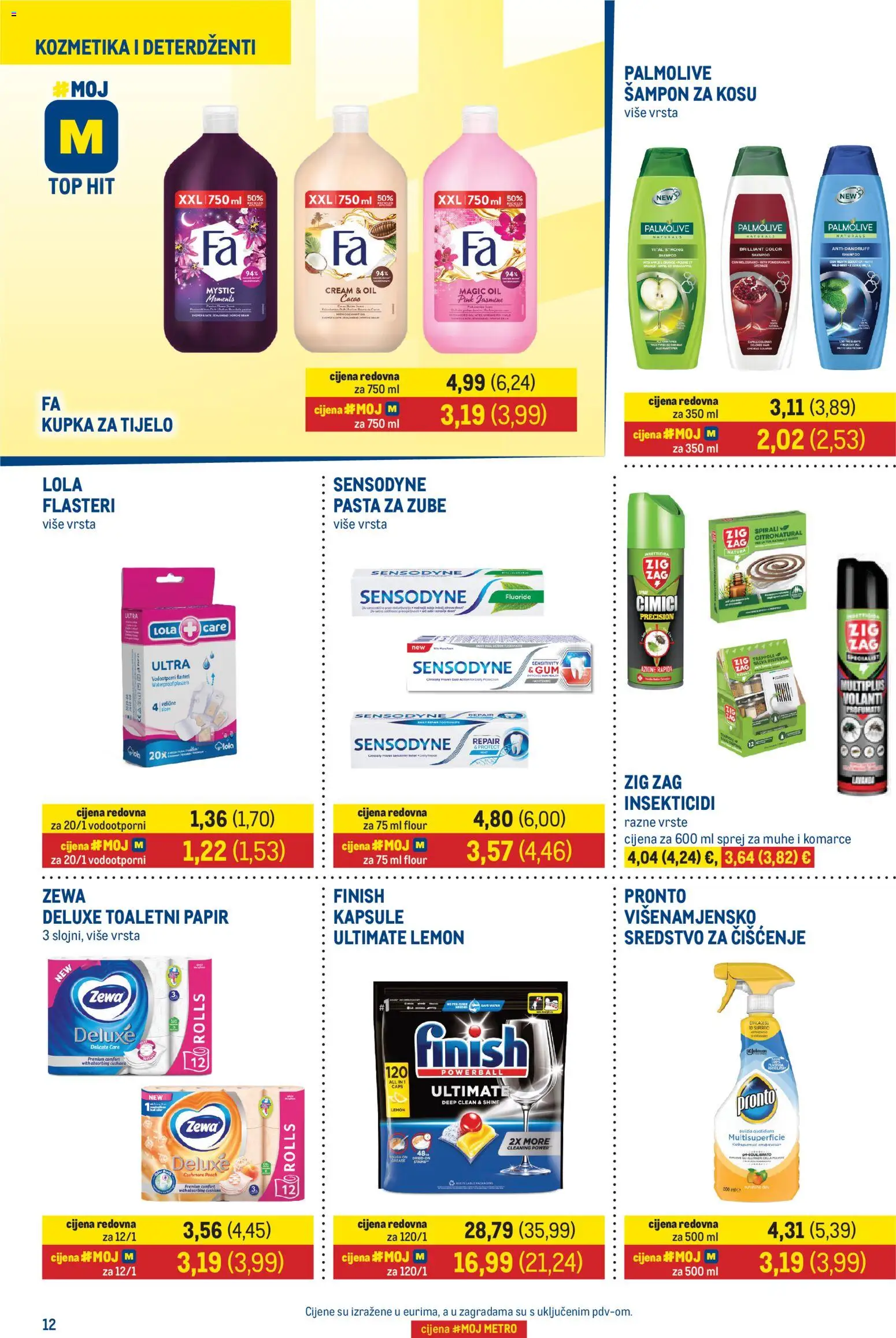 Metro katalog | vrijedi od 16.07.2026 | Stranica: 12 | Proizvodi: Šampon, Flasteri, Finish, Sensodyne