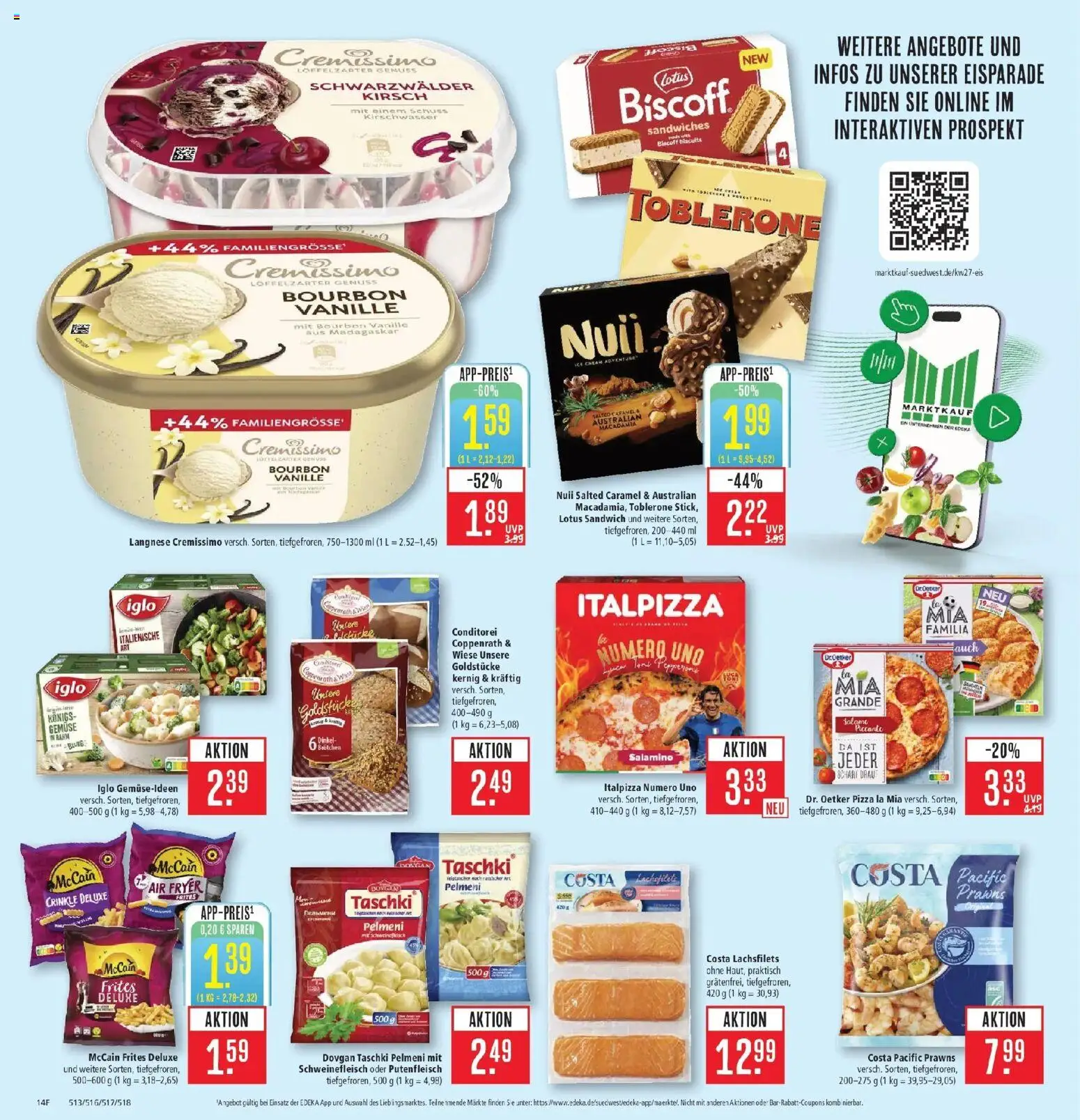 Marktkauf - Marktkauf: Wochenangebote – gültig ab 29.06.2026 | Seite: 20 | Produkte: Langnese, Cremissimo, Gemüse, Bourbon