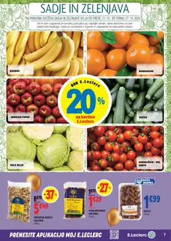 E.leclerc katalog akcije – veljaven od 21.10.2026 | Stran: 7 | Izdelki: Datlji, Banane, Mandarine, Zelenjava