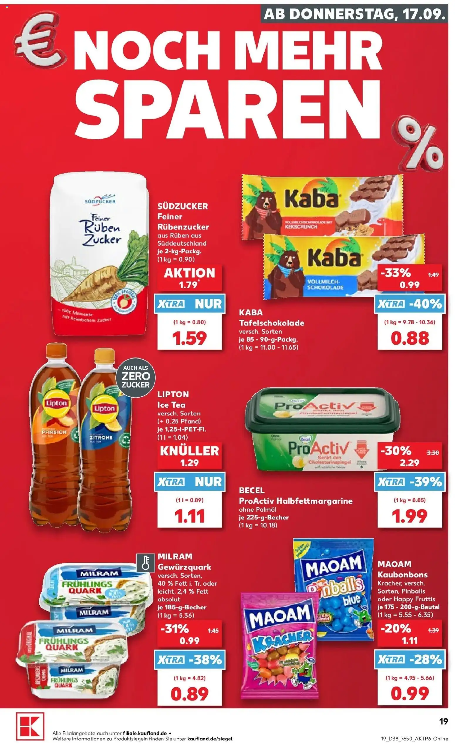 Prospekt Kaufland ab 14.09.2026 » Angebote Online zum Blättern | Seite: 31 | Produkte: Milram, Zucker, Zitrone, Pfirsich