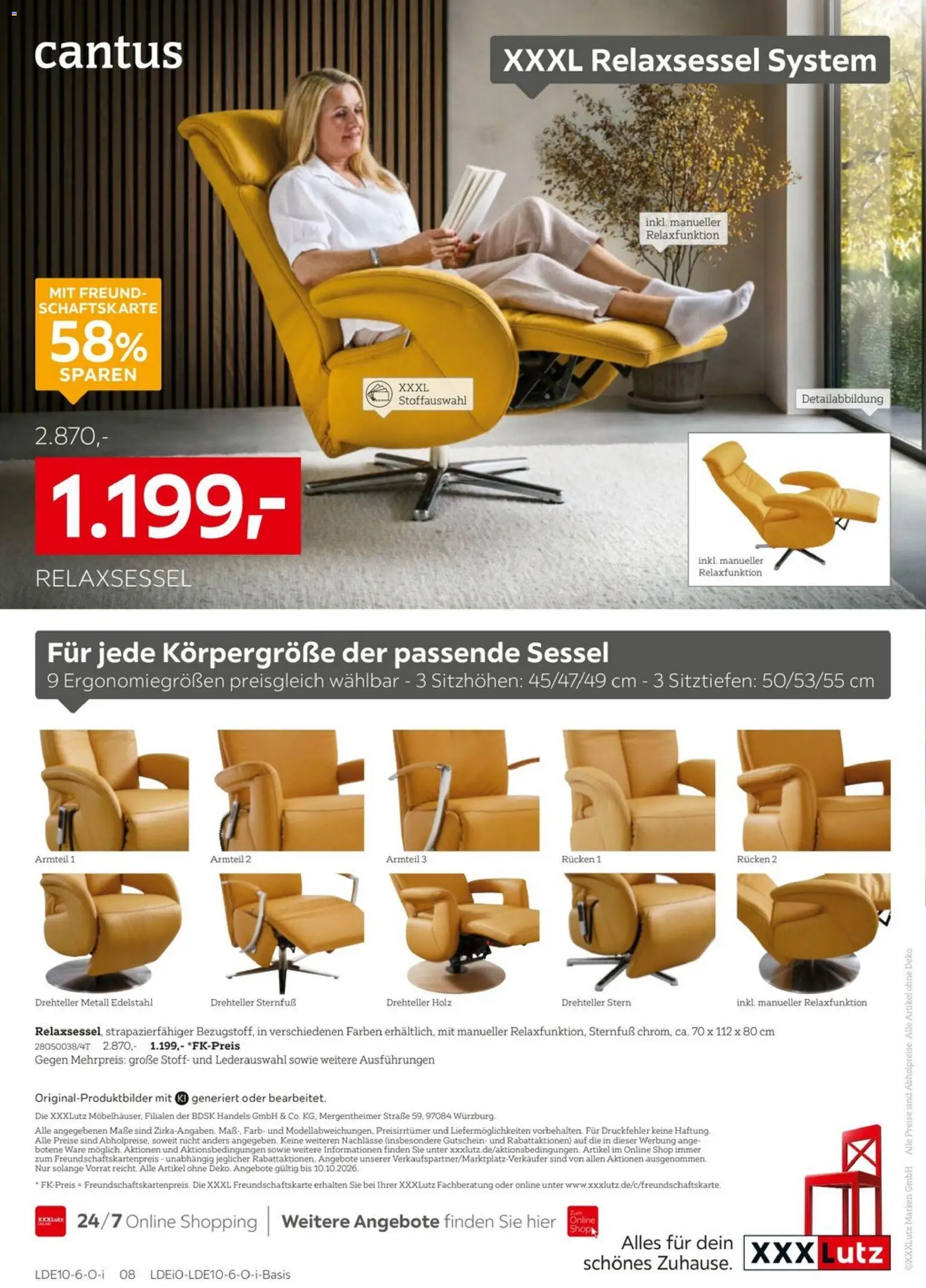 XXXLutz Sessel Spezial – gültig ab 26.09.2026 | Seite: 8 | Produkte: Relaxsessel, Sessel