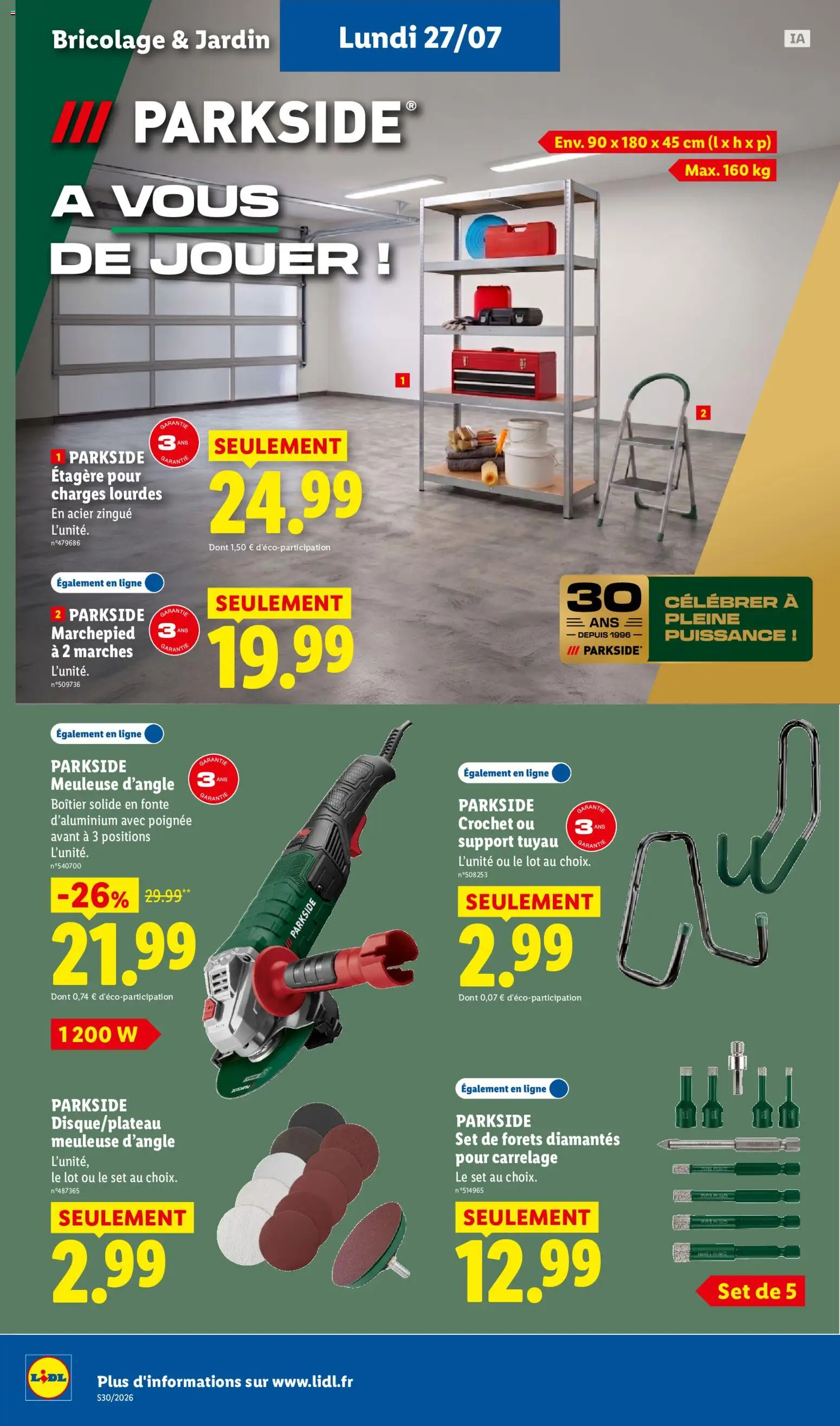 {H1} | Page: 54 | Produits: Parkside meuleuse d'angle, Bricolage, Meuleuse d'angle, Marchepied