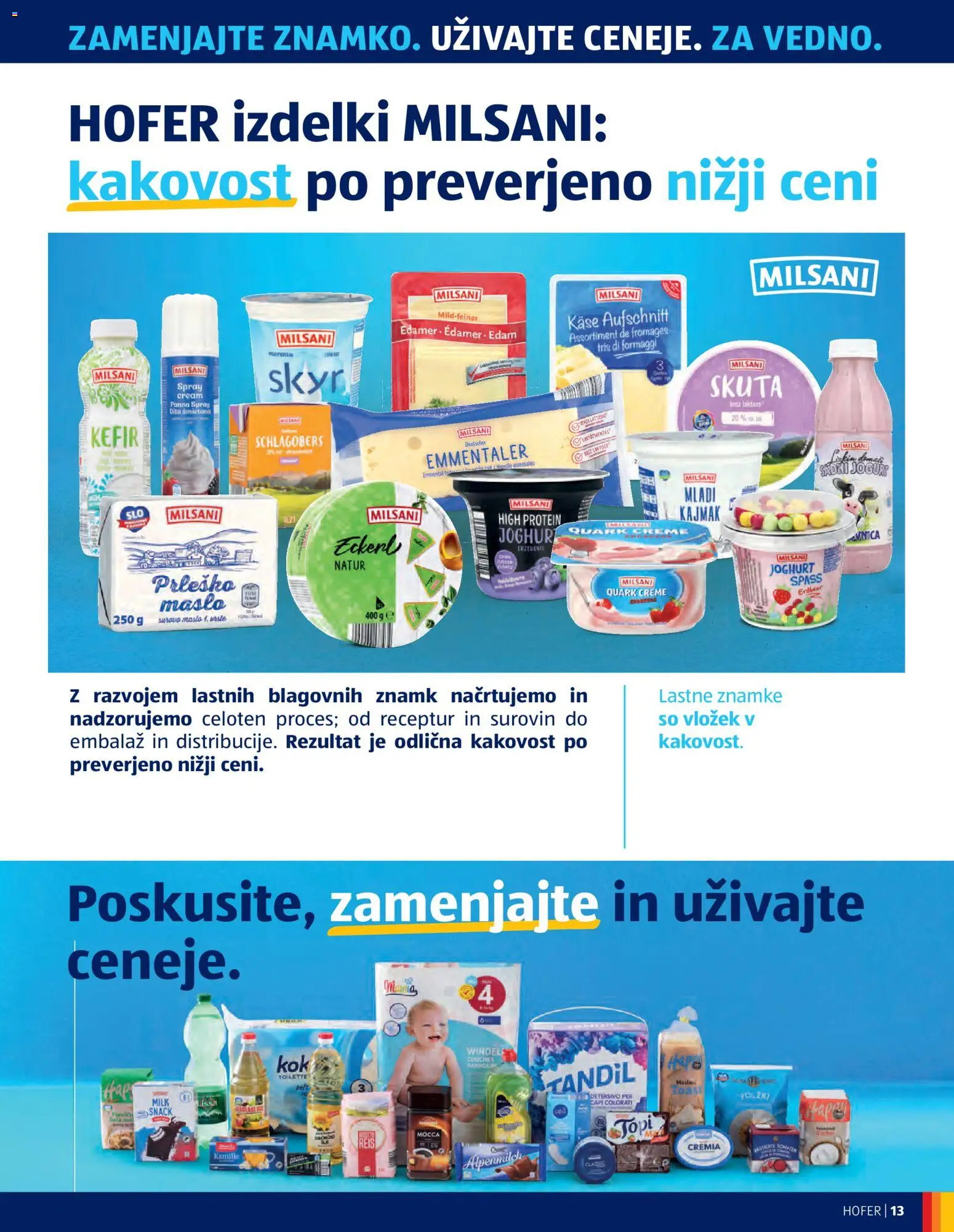 Hofer SI katalog | vrijedi od 27.05.2026 | Stranica: 13 | Proizvodi: Toast, Kajmak, Kefir