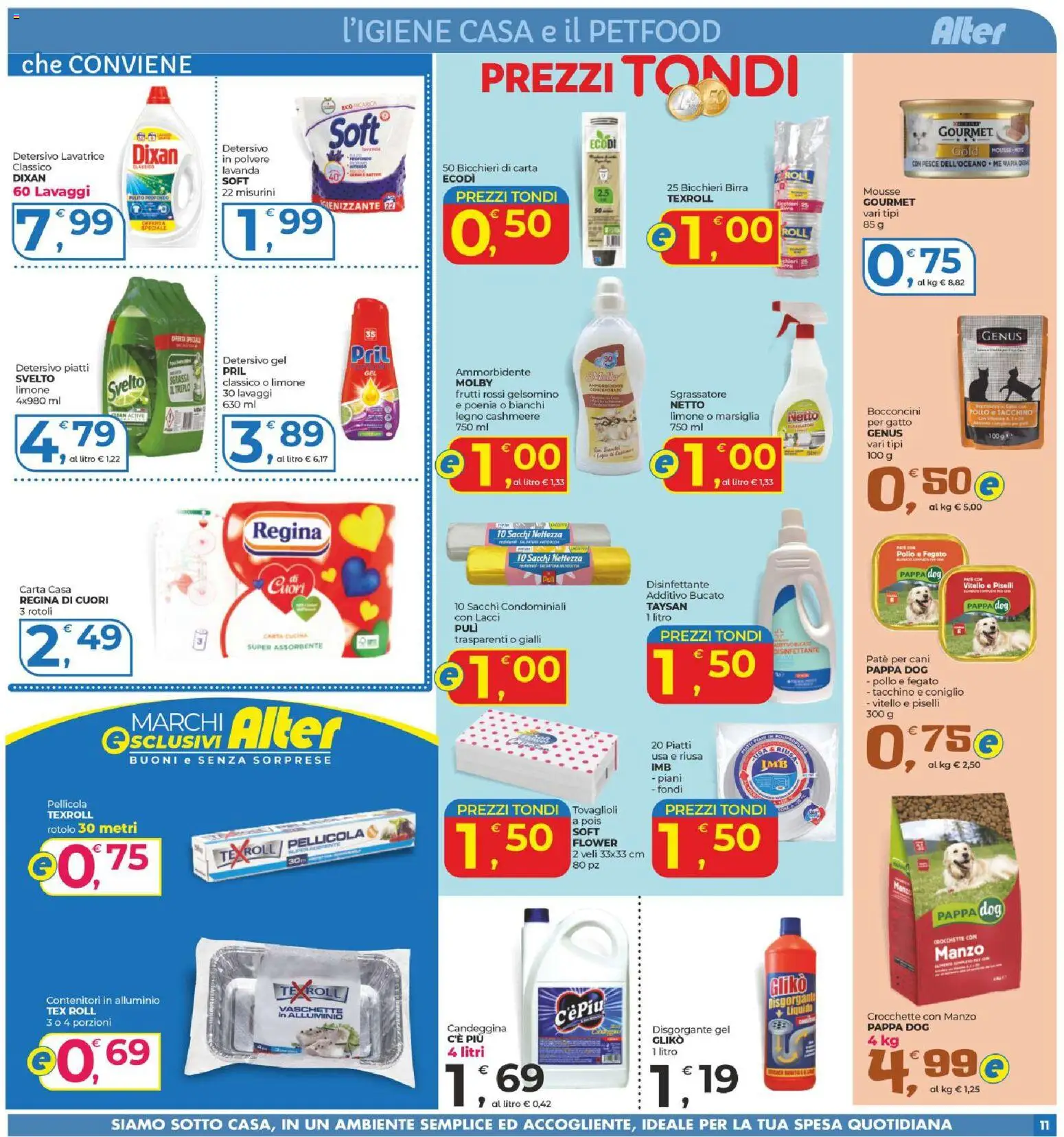 Volantino Alter Discount del 28.05.2026 | Pagina: 11 | Prodotti: Ammorbidente, Vitello, Pellicola, Alluminio