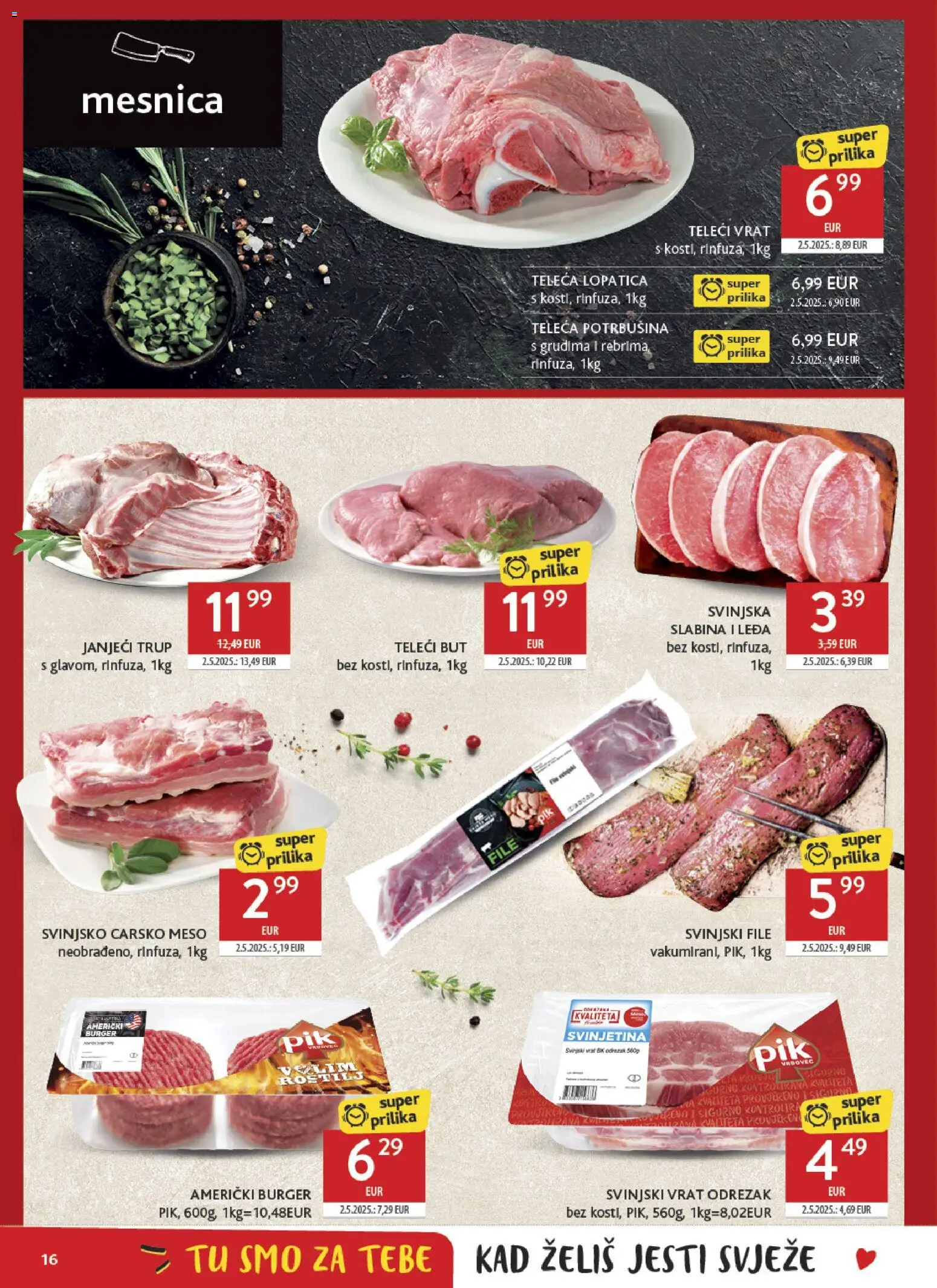 Konzum katalog | vrijedi od 03.06.2026 | Stranica: 16 | Proizvodi: Carsko meso, Meso, Svinjetina, Lopatica