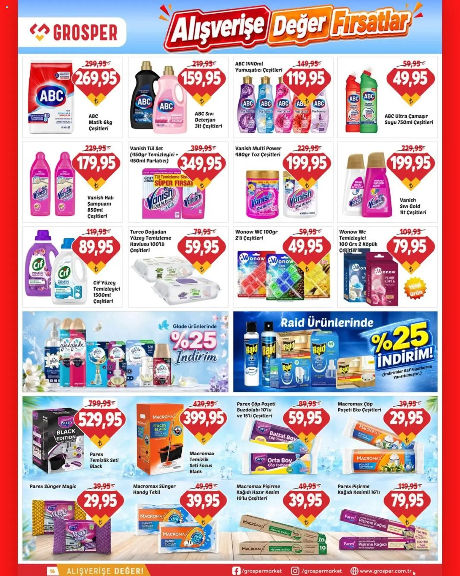 Grosper Katalog - 15 Temmuz 2026 tarihinden itibaren geçerlidir | Sayfa: 11 | Ürünler: Raf, Yumuşatıcı, Deterjan, Buzdolabı