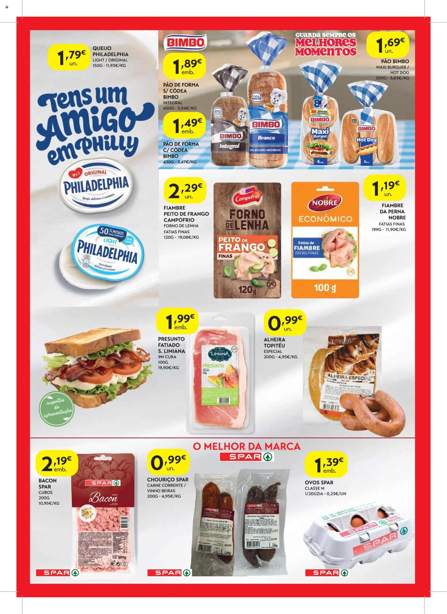 Spar folheto │ válido de 07/07/2026 | Página: 2 | Produtos: Frango, Queijo, Carne, Alheira
