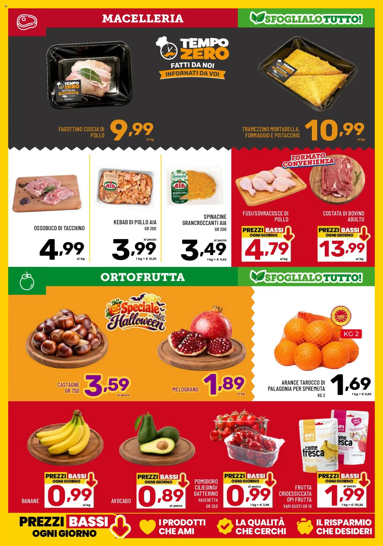 Volantino Il Centesimo del 23/10/2026 | Pagina: 5 | Prodotti: Bovino, Pollo, Arance, Avocado