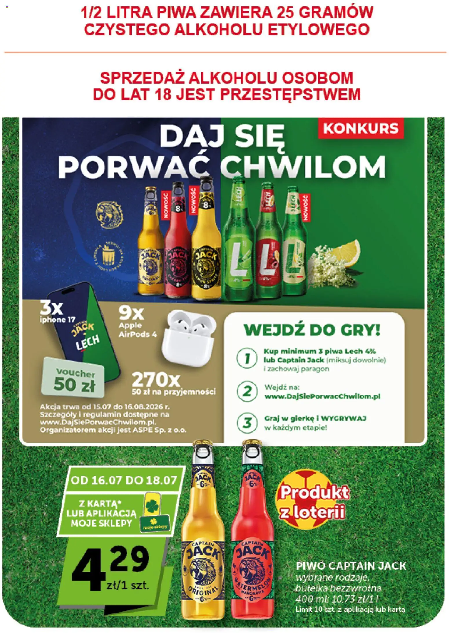 Groszek gazetka - Minimarket od 16.07.2026 | Strona: 13 | Produkty: Karta, Gry, Piwo