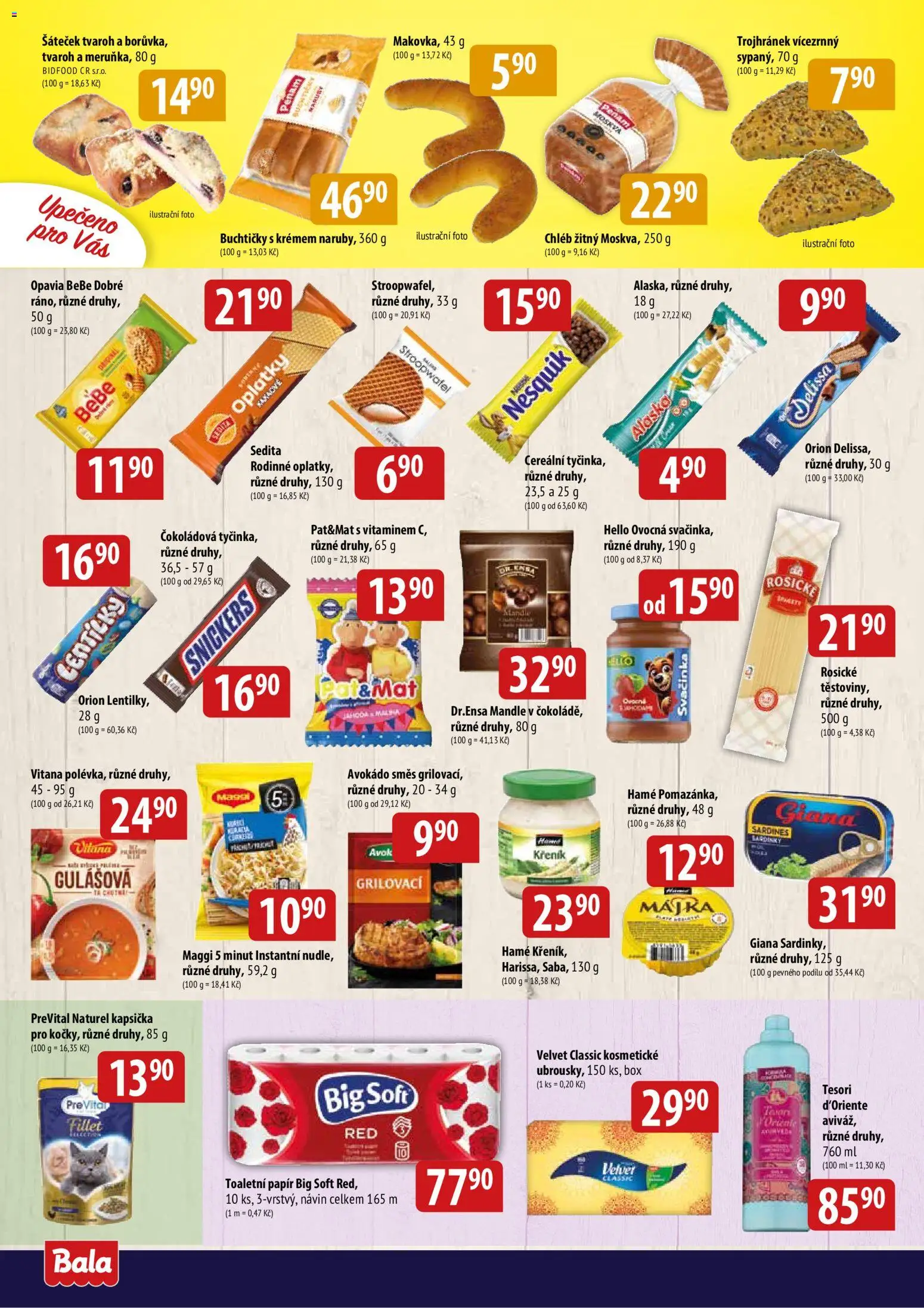 BALA velký leták + od 22.07.2026 | Strana: 4 | Produkty: Maggi, Toaletní papír, Velvet, Avokádo