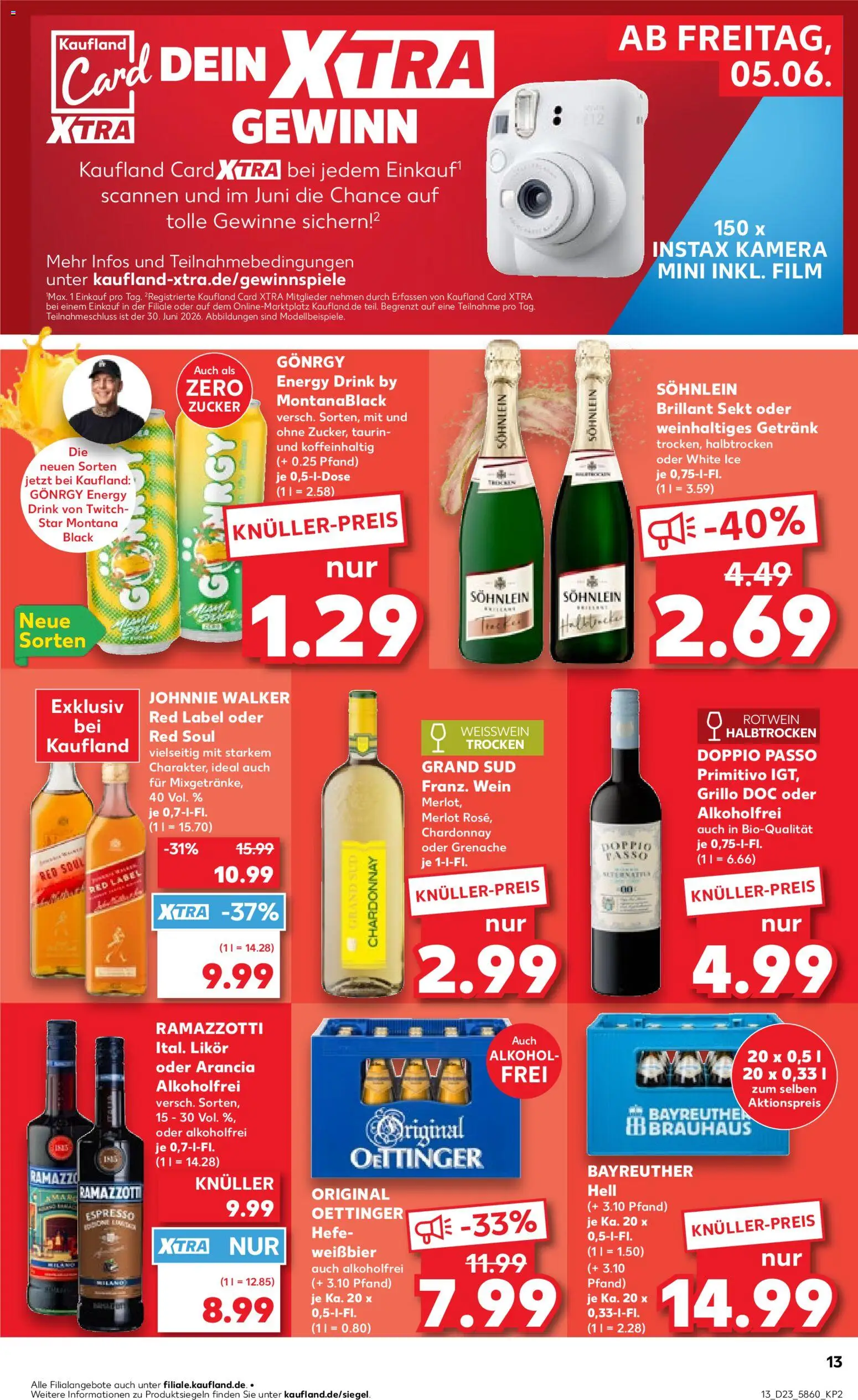 Kaufland Prospekt Stuttgart – gültig ab 04.06.2026 | Seite: 13 | Produkte: Weißbier, Rotwein, Sekt, Likör