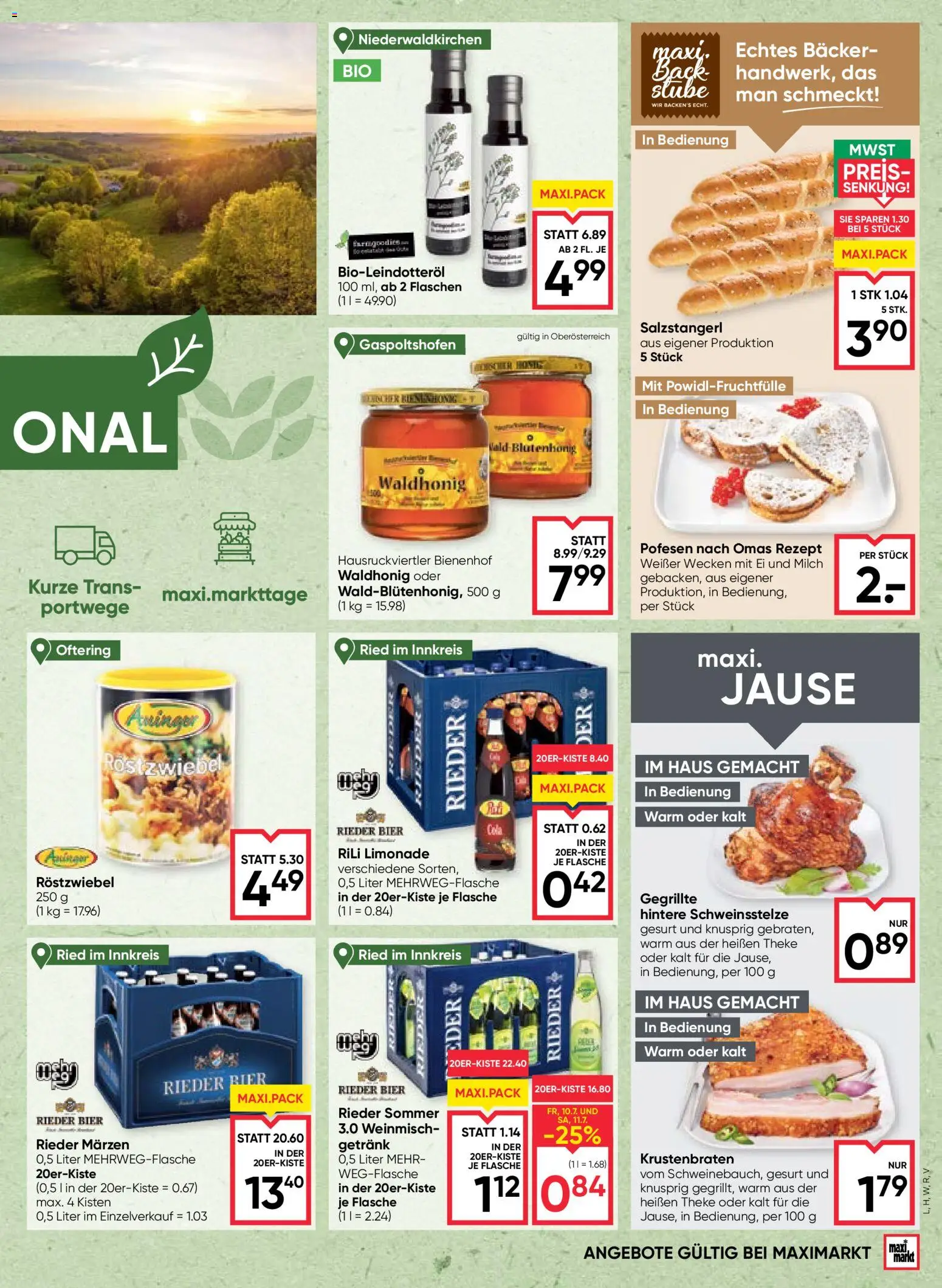 Maximarkt Flugblatt gültig ab 09.07.2026 | Seite: 5 | Produkte: Milch, Bier