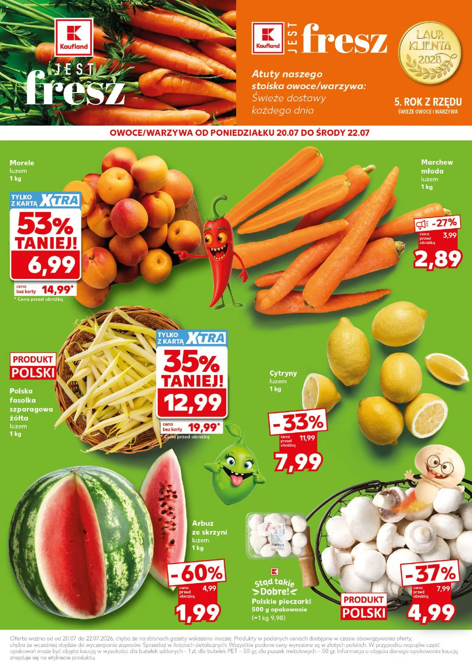 Kaufland Polsko leták - Mocny start od 20.07.2026 | Strana: 3 | Produkty: Karty
