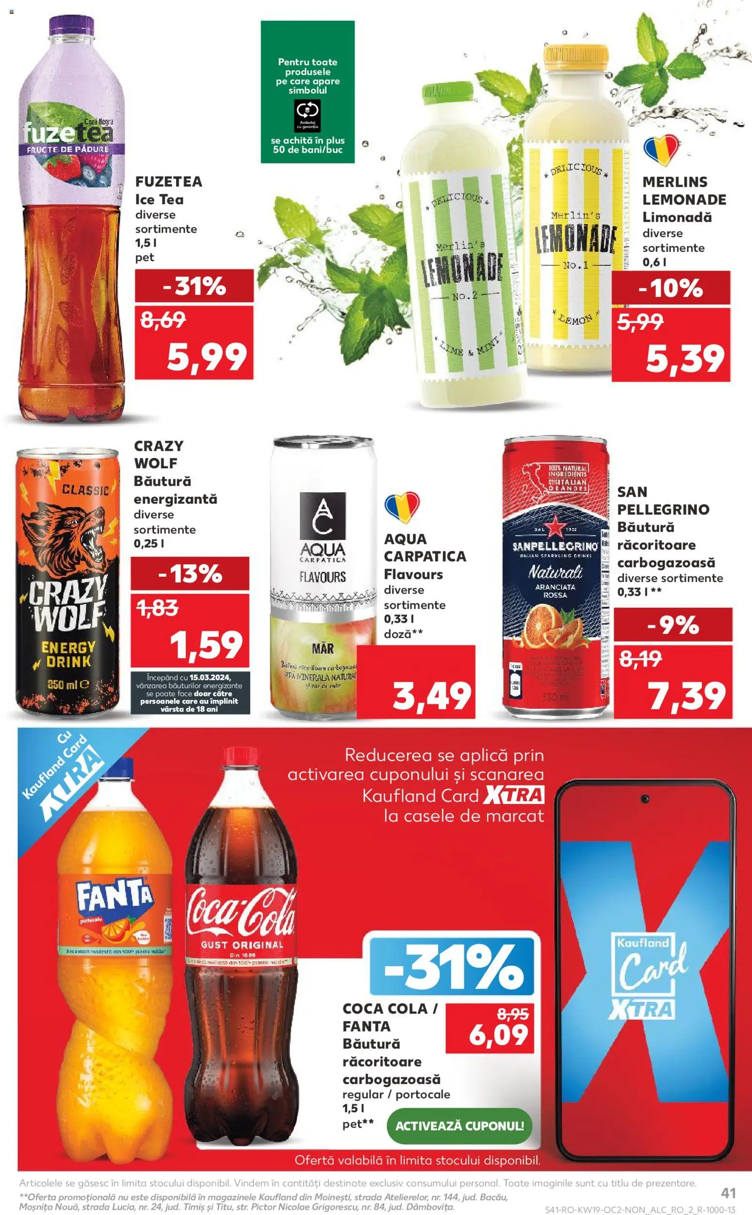 Noul catalog Kaufland – valabil de la 06.05.2026 | Pagină: 41 | Produse: Sıcak su torbası, Băutură energizantă, Portocale, Fructe