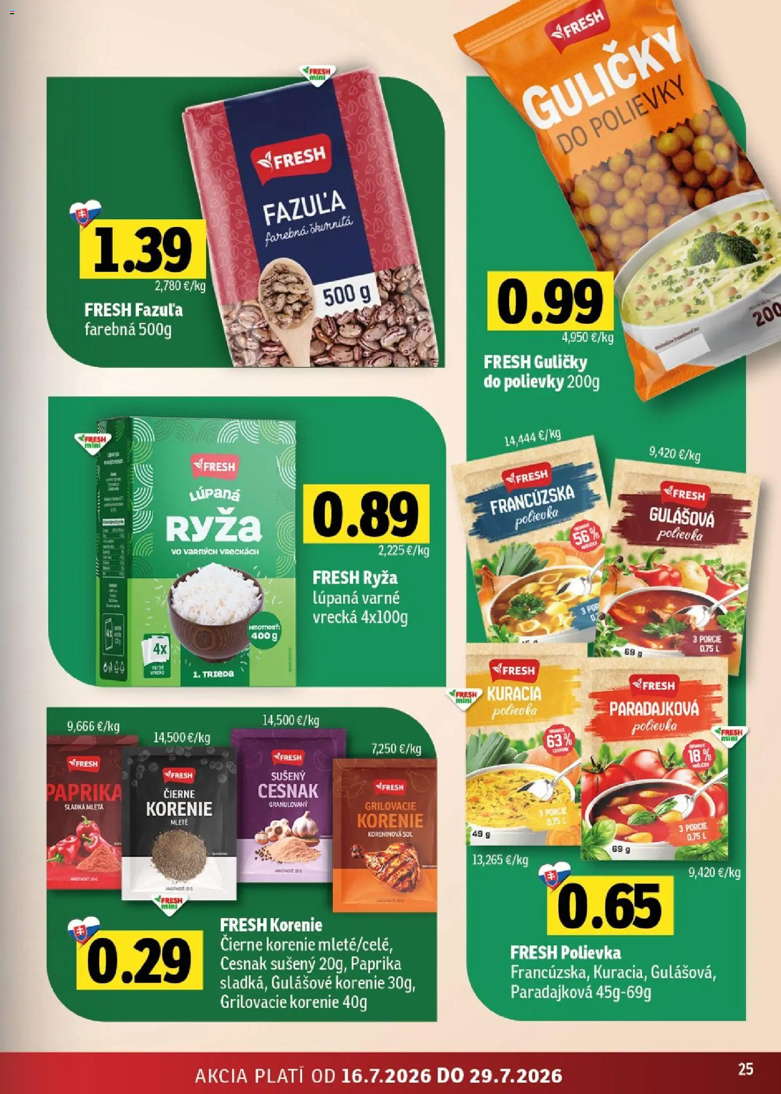 Nové Fresh akcie – leták je platný od 16.07.2026 | Strana: 25