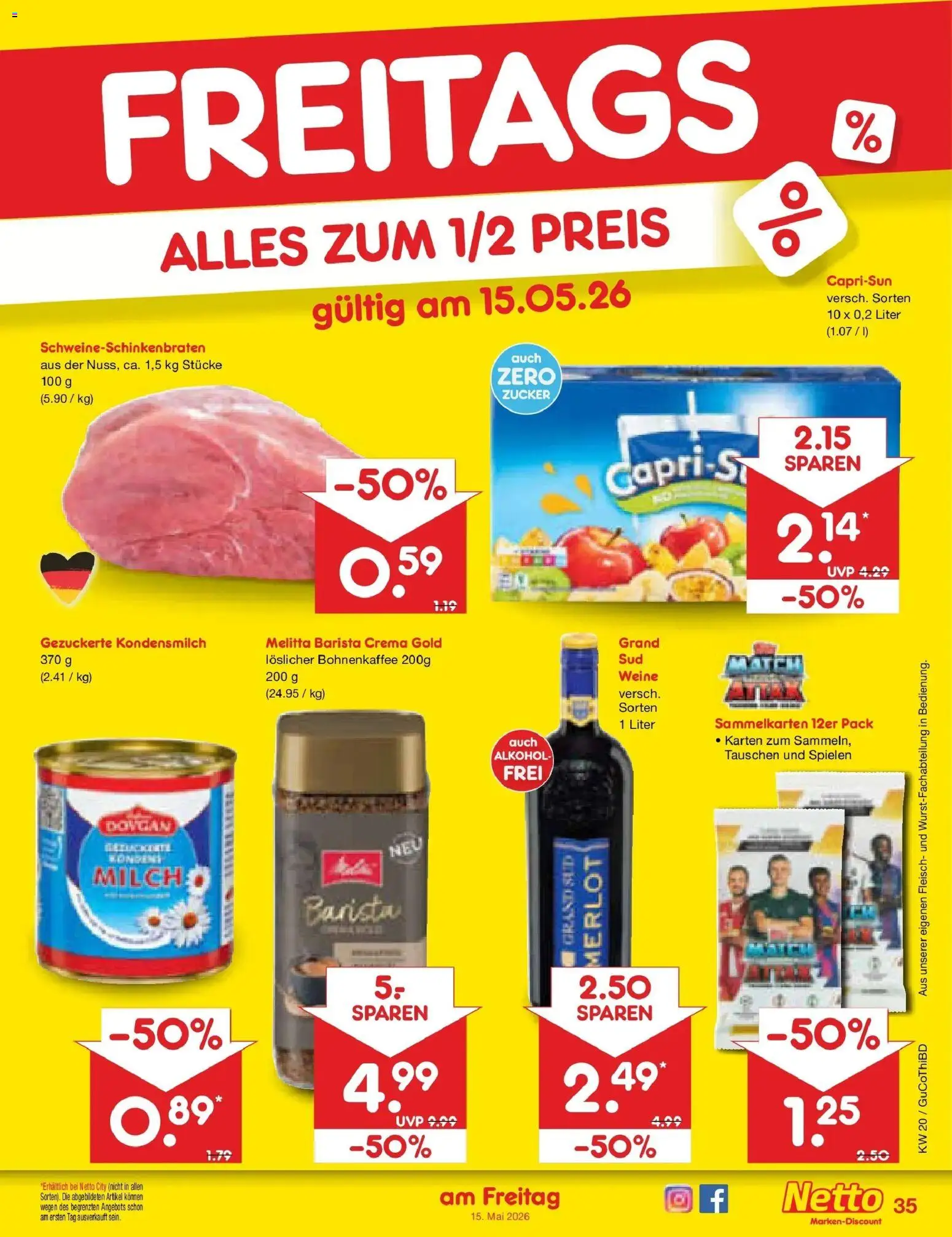 Netto Marken-Discount Prospekt Augustusburg	 – gültig ab 10.05.2026 | Seite: 44 | Produkte: Melitta, Milch, Zucker, Fleisch