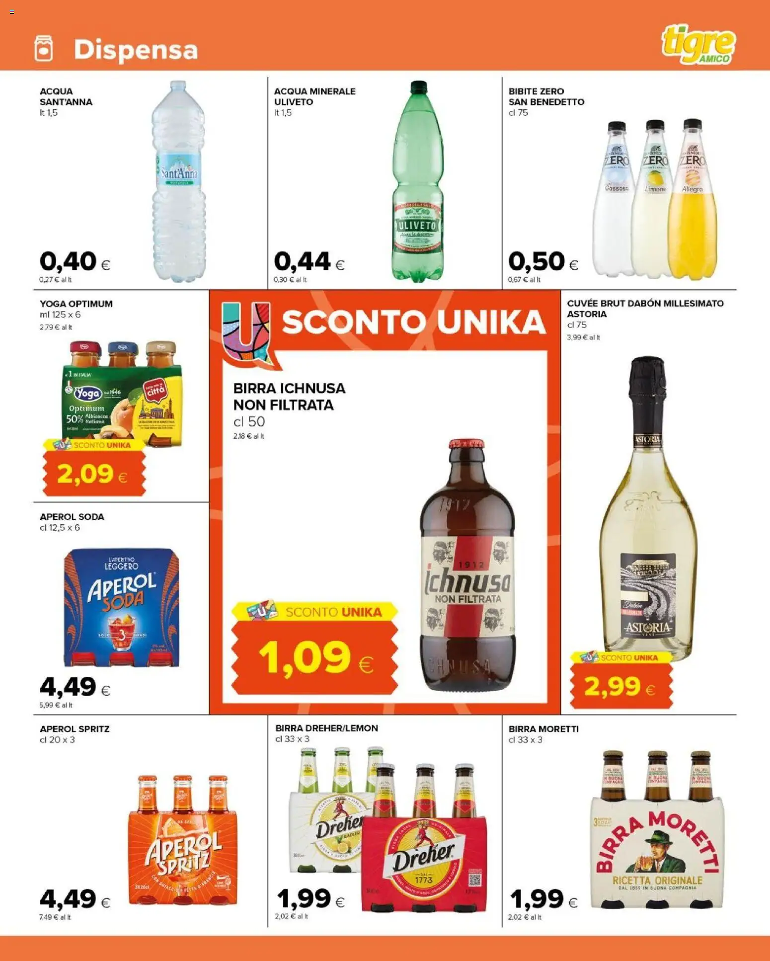 Volantino Tigre del 16/09/2026 | Pagina: 11 | Prodotti: Birra, Acqua, Ghiaccio, Birra Ichnusa