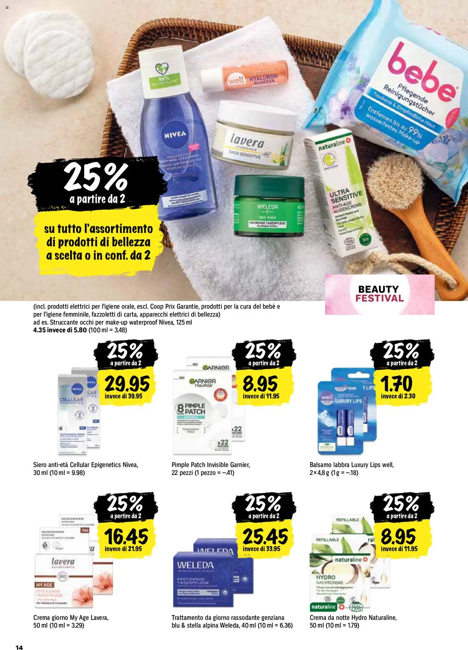 Coop aktionen IT – gültig ab 11.06.2026 | Seite: 14 | Produkte: Reinigungstücher, Make-up, Lip Balm