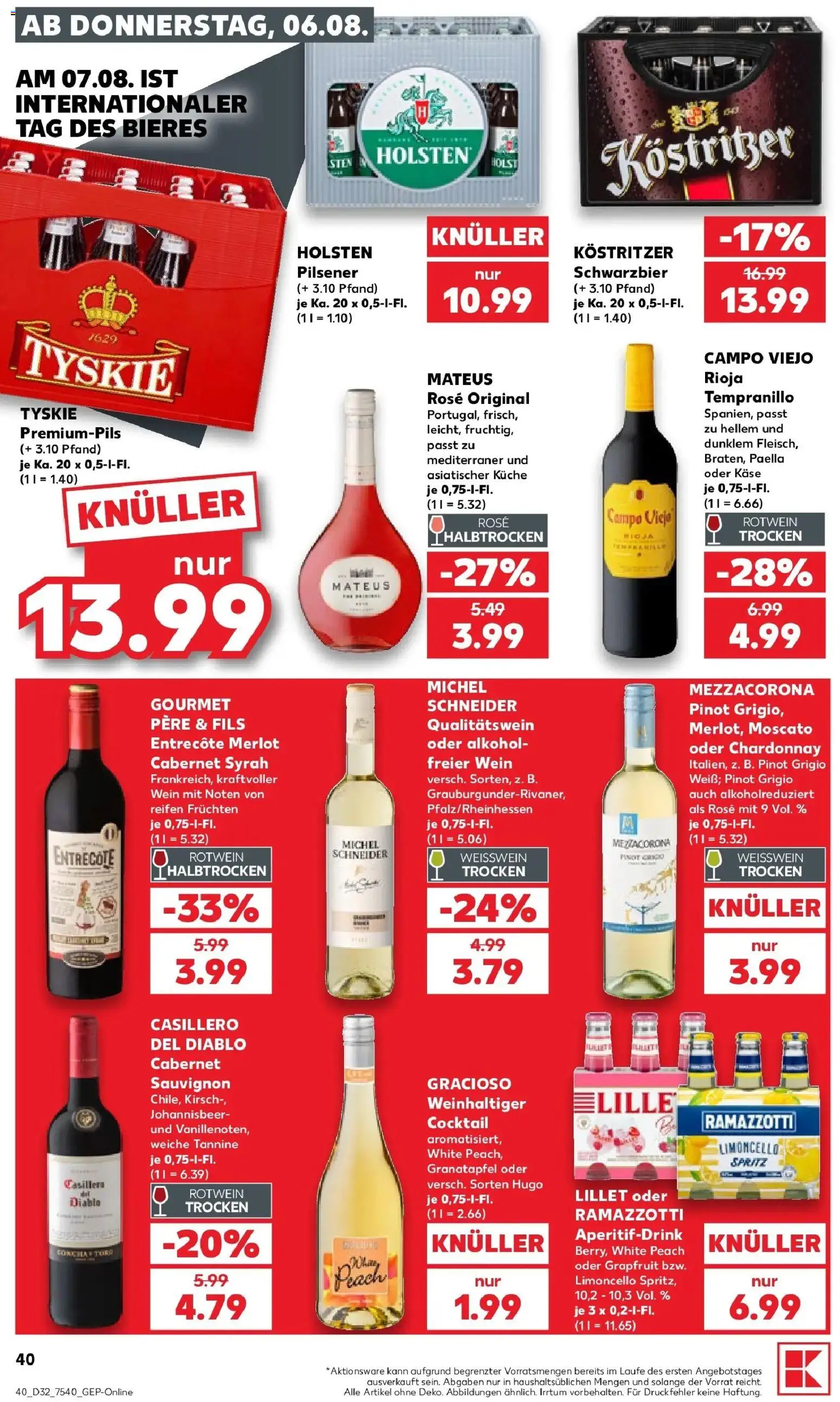Kaufland Prospekt Haldensleben – gültig ab 03.08.2026 | Seite: 49 | Produkte: Rotwein, Weißwein halbtrocken, Holsten, Entrecote
