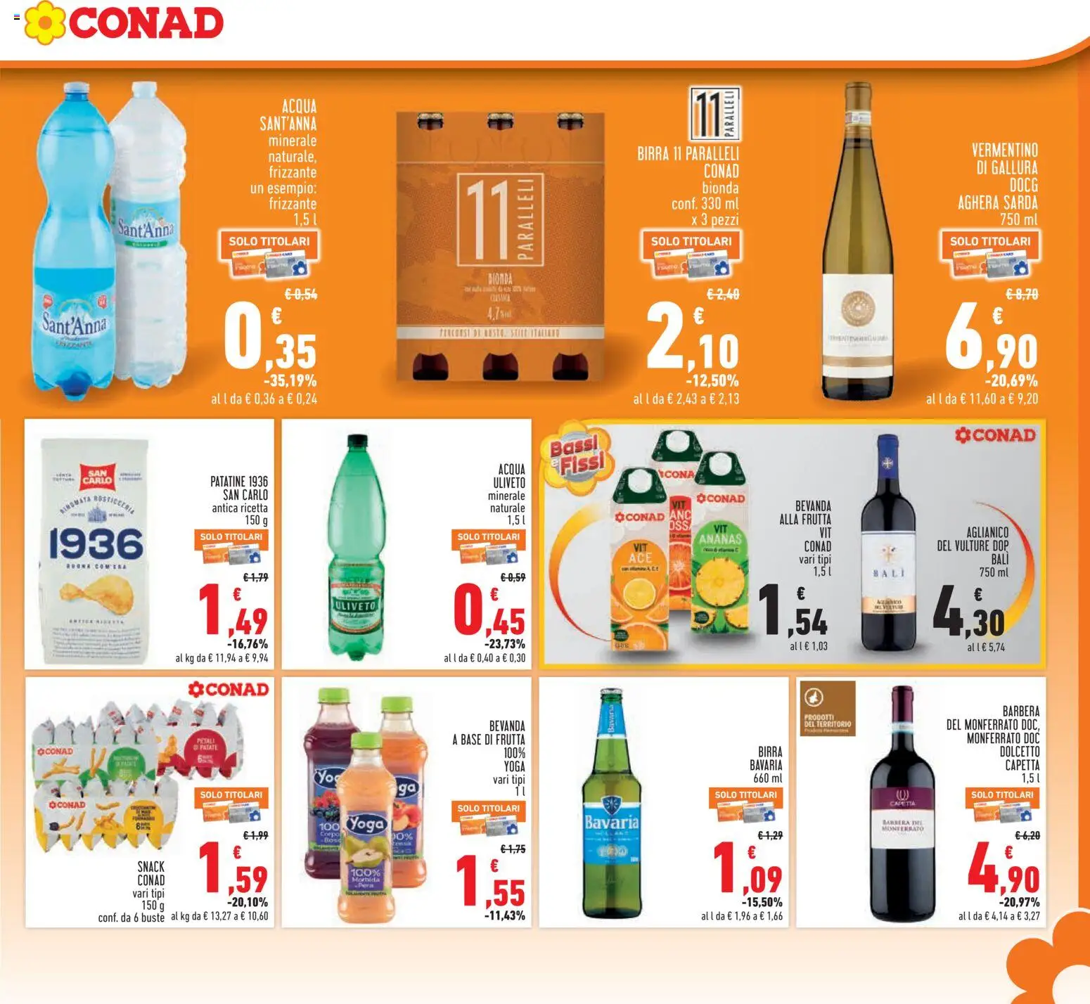 Volantino Conad del 24/09/2026 | Pagina: 17 | Prodotti: Birra, Patate, Acqua, Ananas