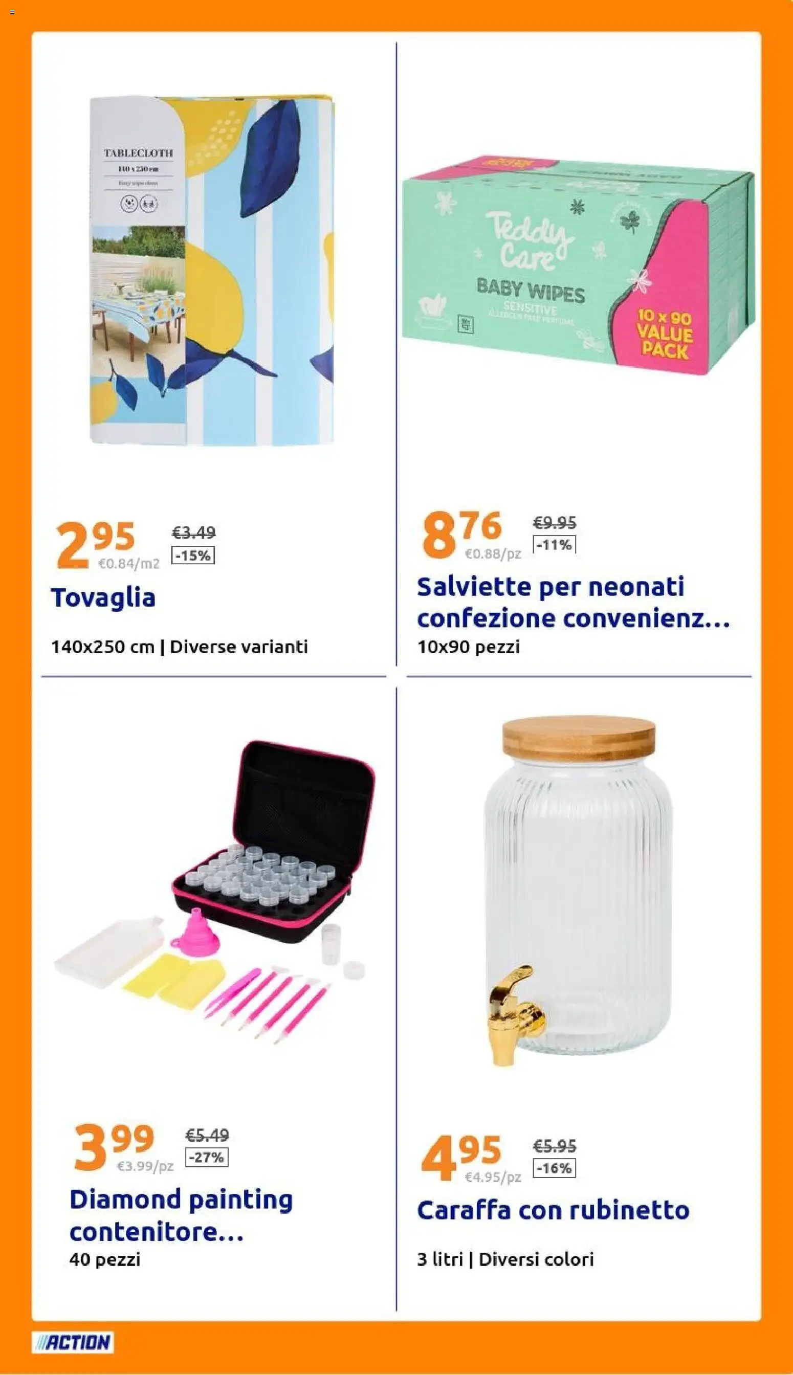 Volantino Action del 24/06/2026 | Pagina: 29 | Prodotti: Caraffa, Contenitore, Tovaglia