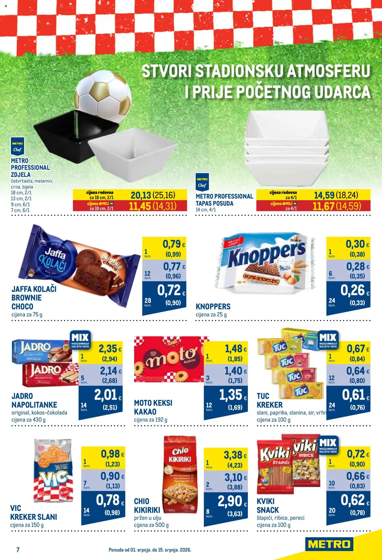 Metro katalog | vrijedi od 01.07.2026 | Stranica: 7 | Proizvodi: Kikiriki, Štapići, Zdjela, Pereci