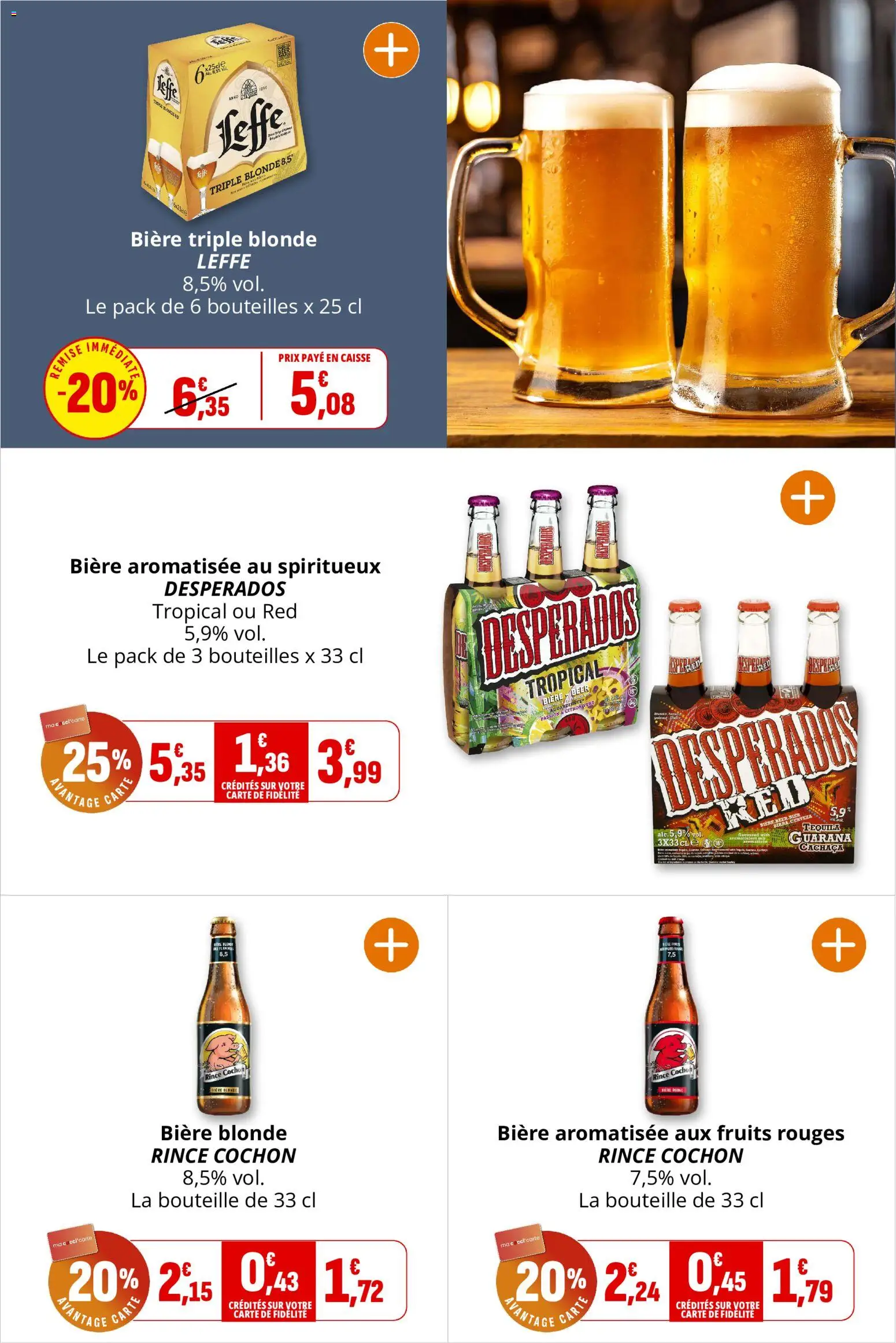 {H1} | Page: 37 | Produits: Leffe, Desperados, Citron, Cachaça