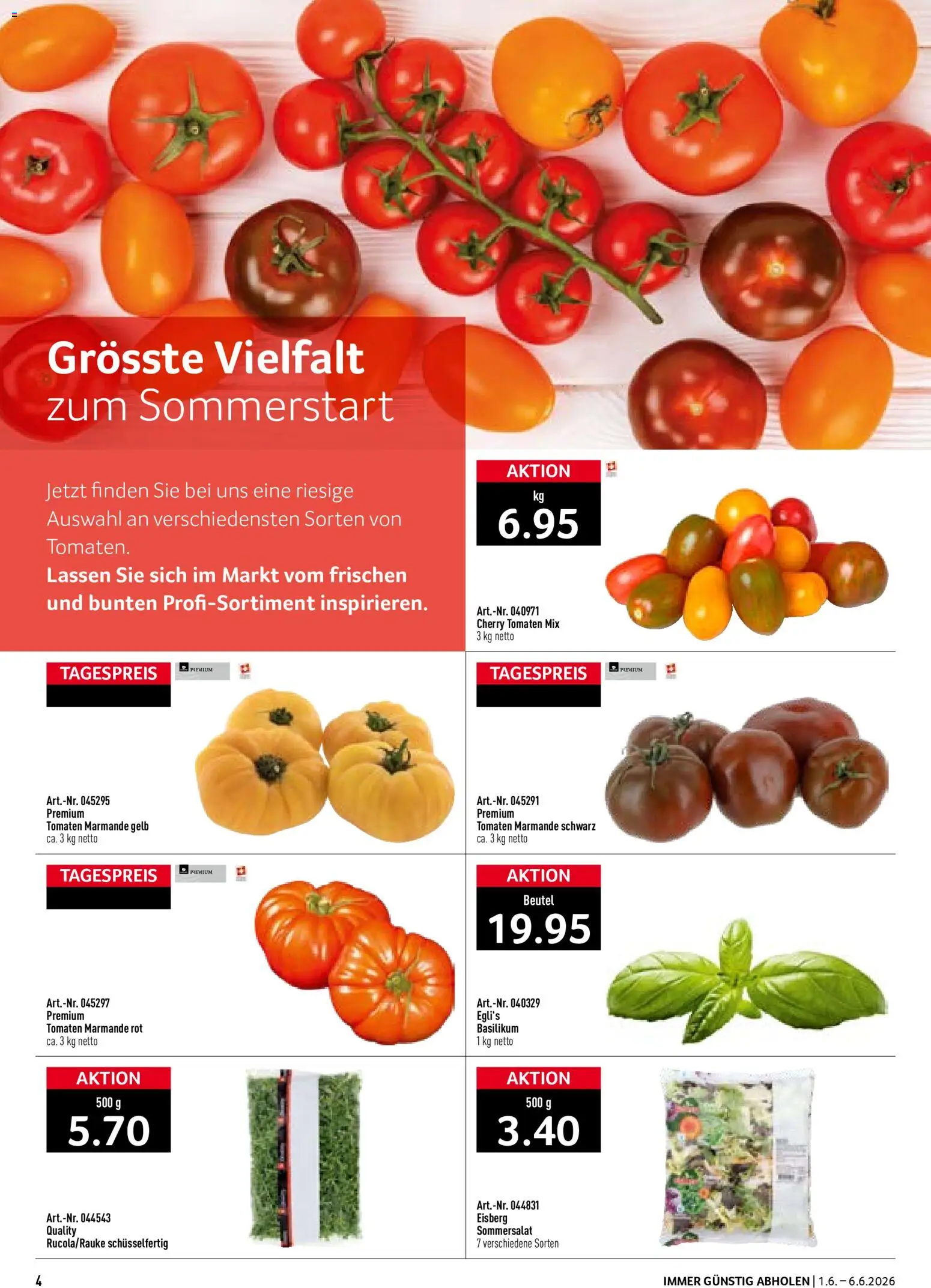 Prodega aktionen – gültig ab 01.06.2026 | Seite: 4 | Produkte: Tomaten
