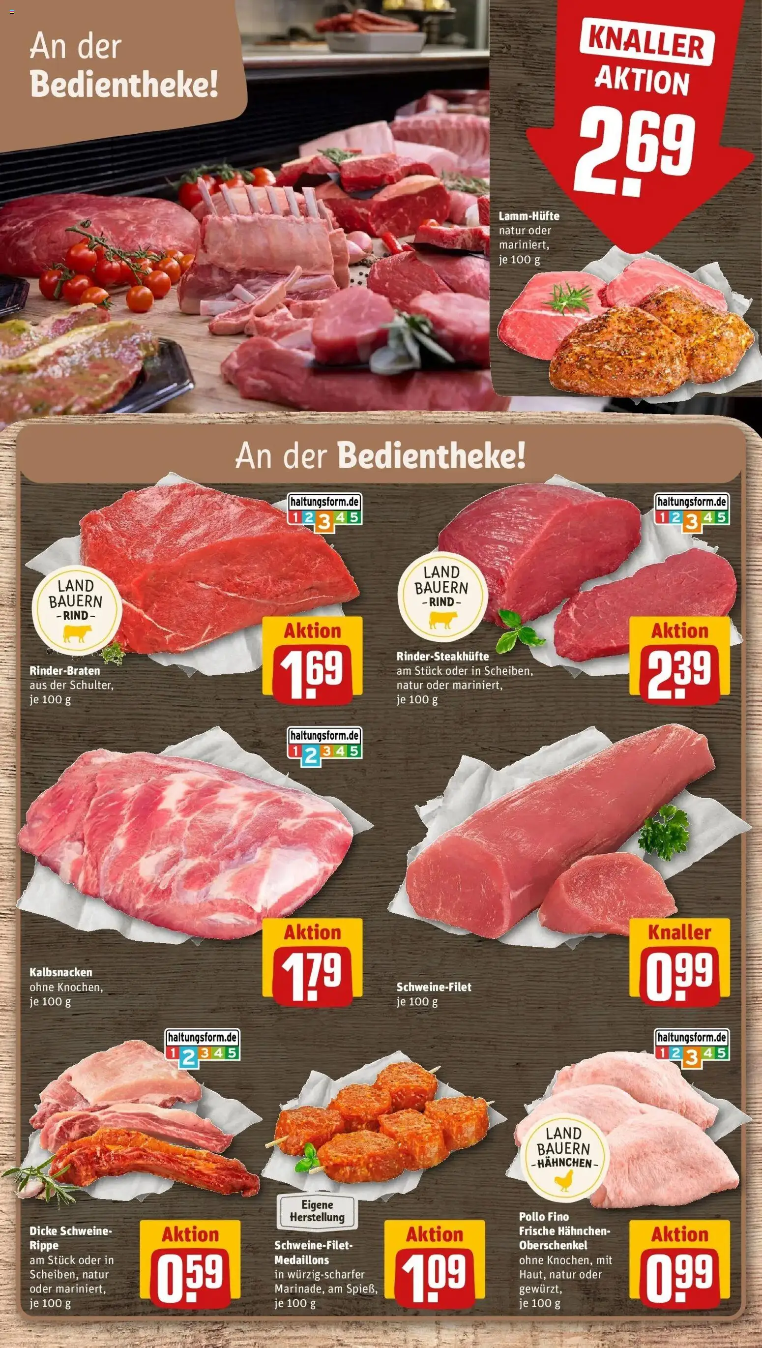 REWE Prospekt ab 14.09.2026 zum Blättern » Angebote | Seite: 6 | Produkte: Rinderbraten, Hahnchen, Schweinefilet