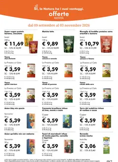 Anteprima del volantino Natura Sì volantino valido a partire dal 07/10/2026 | Pagina: 16 | Prodotti: Banane, Spezie, Matcha, Menta