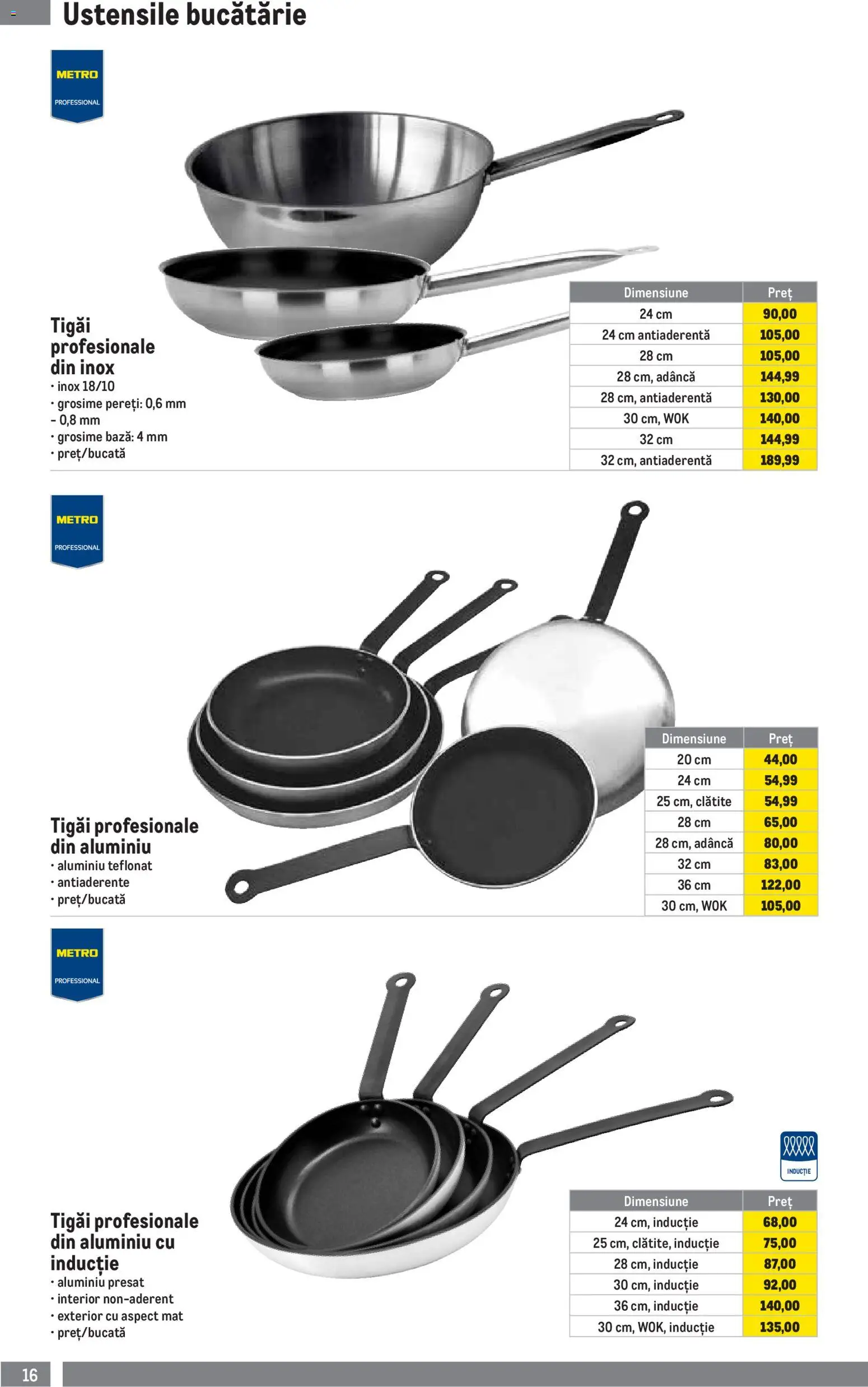 Noul catalog Metro – valabil de la 01.04.2026 | Pagină: 16 | Produse: Bucătărie, Clătite