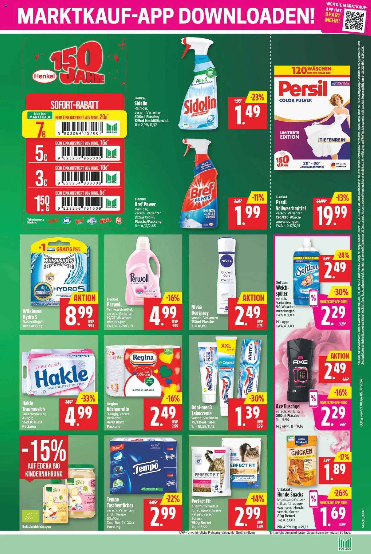 Marktkauf Prospekt – gültig ab 31.08.2026 | Seite: 17 | Produkte: Taschentücher, Perwoll, Kalk, Tempo