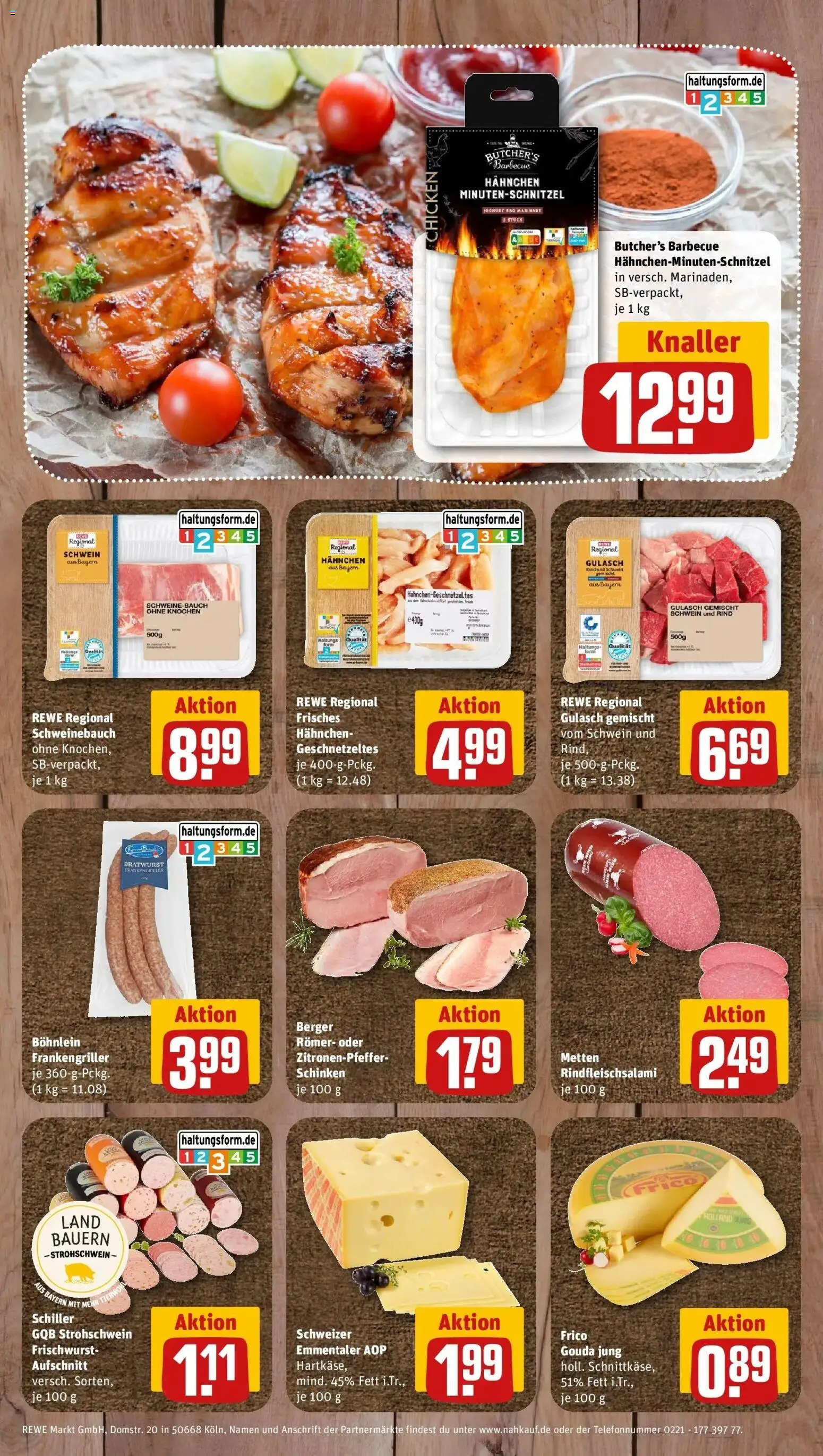 REWE Prospekt ab 10.08.2026 zum Blättern » Angebote | Seite: 8 | Produkte: Hahnchen, Joghurt, Gulasch, Schinken