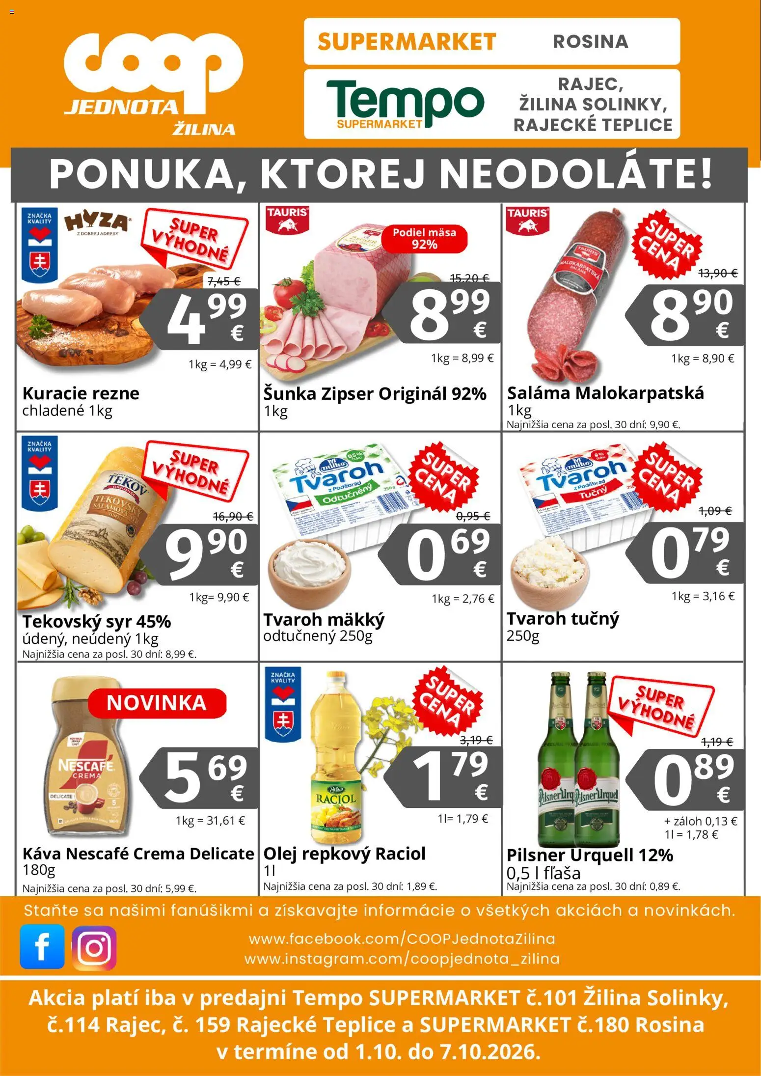 Nové COOP Jednota akcie – leták je platný od 01.10.2026 | Strana: 2