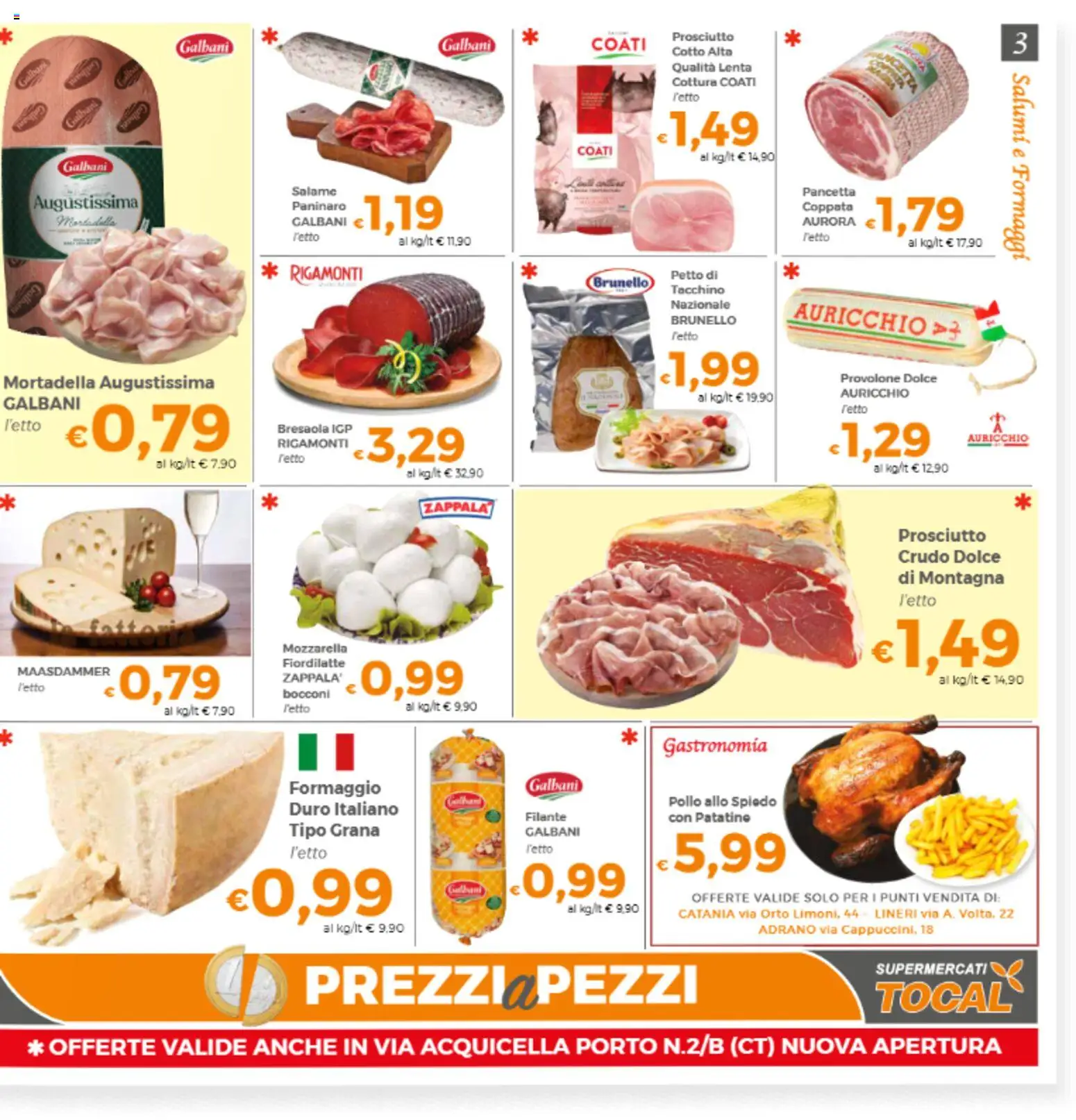 Volantino Tocal del 29.05.2026 | Pagina: 3 | Prodotti: Salame, Tacchino, Formaggio, Prosciutto