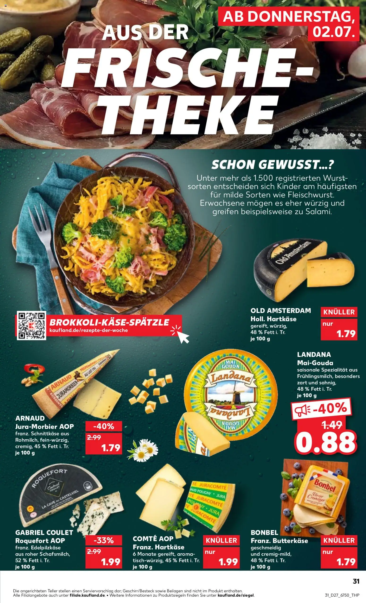 Kaufland Prospekt Potsdam – gültig ab 02.07.2026 | Seite: 31 | Produkte: Jura, Theke, Gouda, Wurst