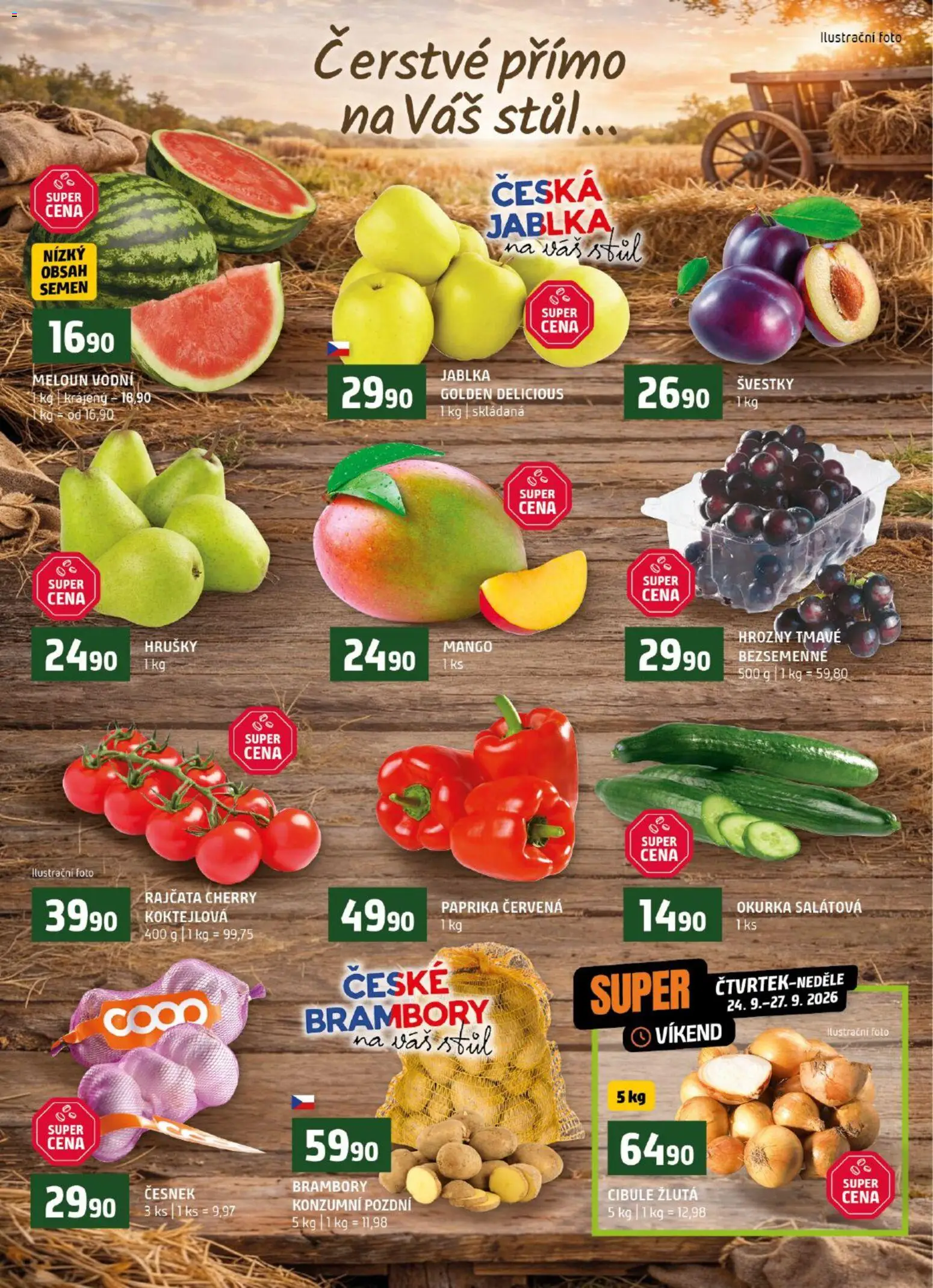 Terno leták od 23.09.2026 | Strana: 6 | Produkty: Jablka, Paprika červená, Stůl, Meloun vodní