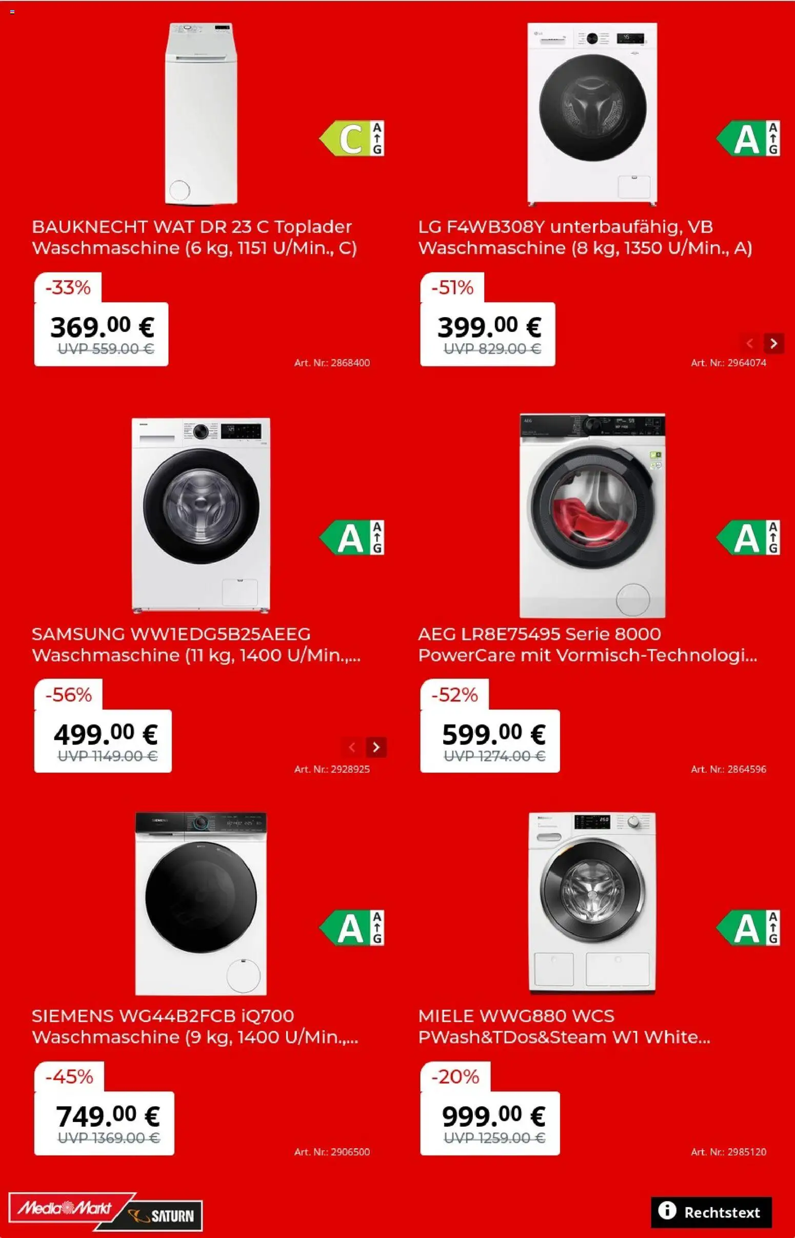 Media Markt Prospekt – gültig ab 10.08.2026 | Seite: 2 | Produkte: LG, Siemens, Waschmaschine, Toplader